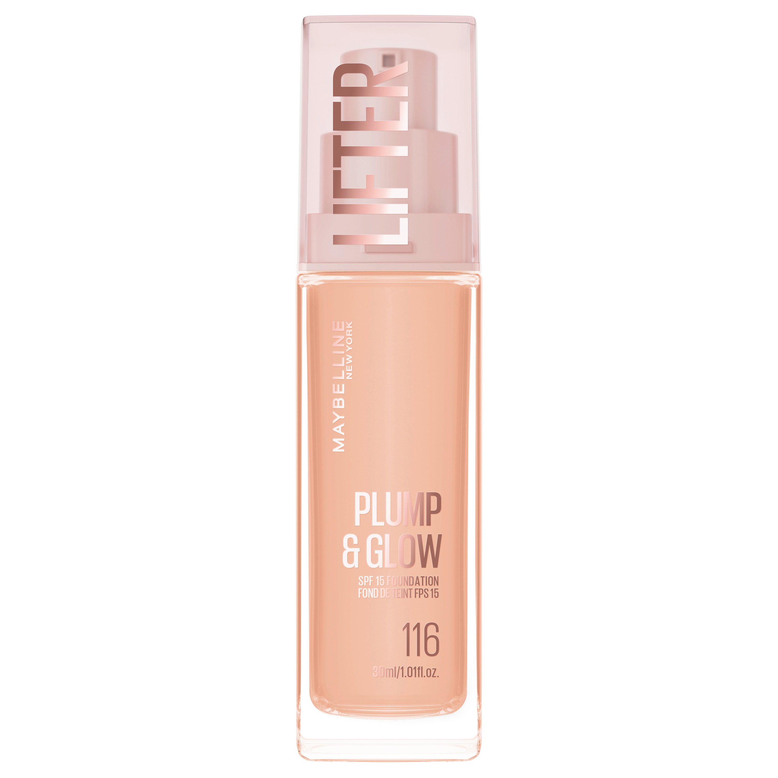 MAYBELLINE NEW YORK Foundation LIFTER PLUMP AND GLOW FOUNDATION, verleiht sofort einen strahlenden Glow