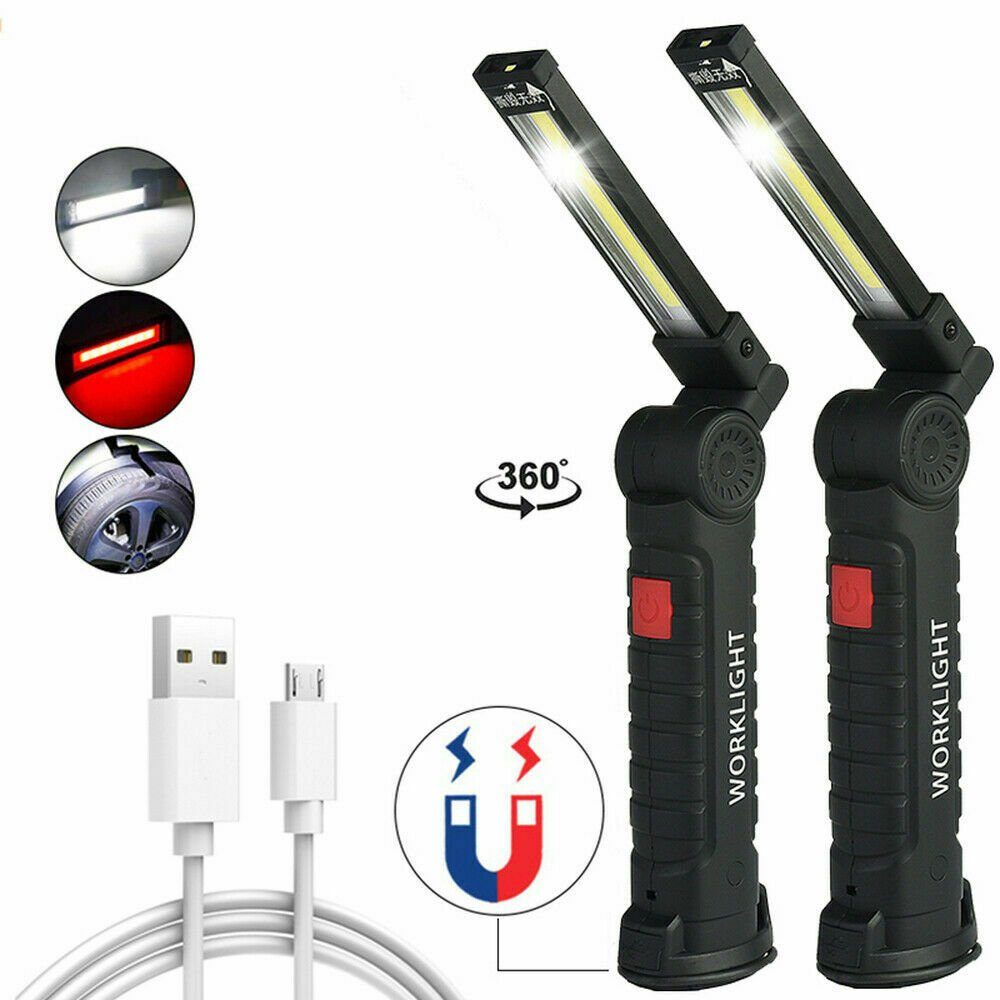 COB LED AKKU Arbeitsleuchte KFZ Taschenlampe Werkstatt Magnet Handlampe Lamp USB 