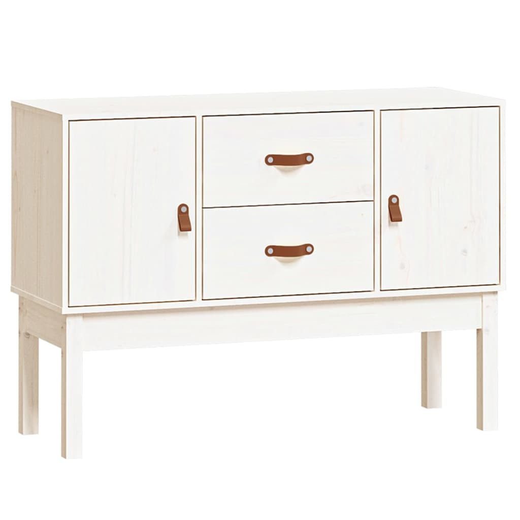 furnicato Sideboard Klassisches 110x40x78 cm Weiß aus massivem Kiefernholz (1 St)