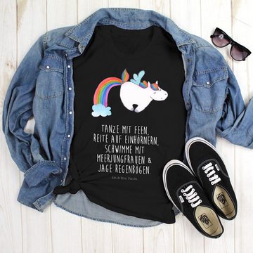 Mr. & Mrs. Panda T-Shirt Einhorn Pegasus - Schwarz - Geschenk, Einhörner, Unicorn, Männer, Geb (1-tlg)