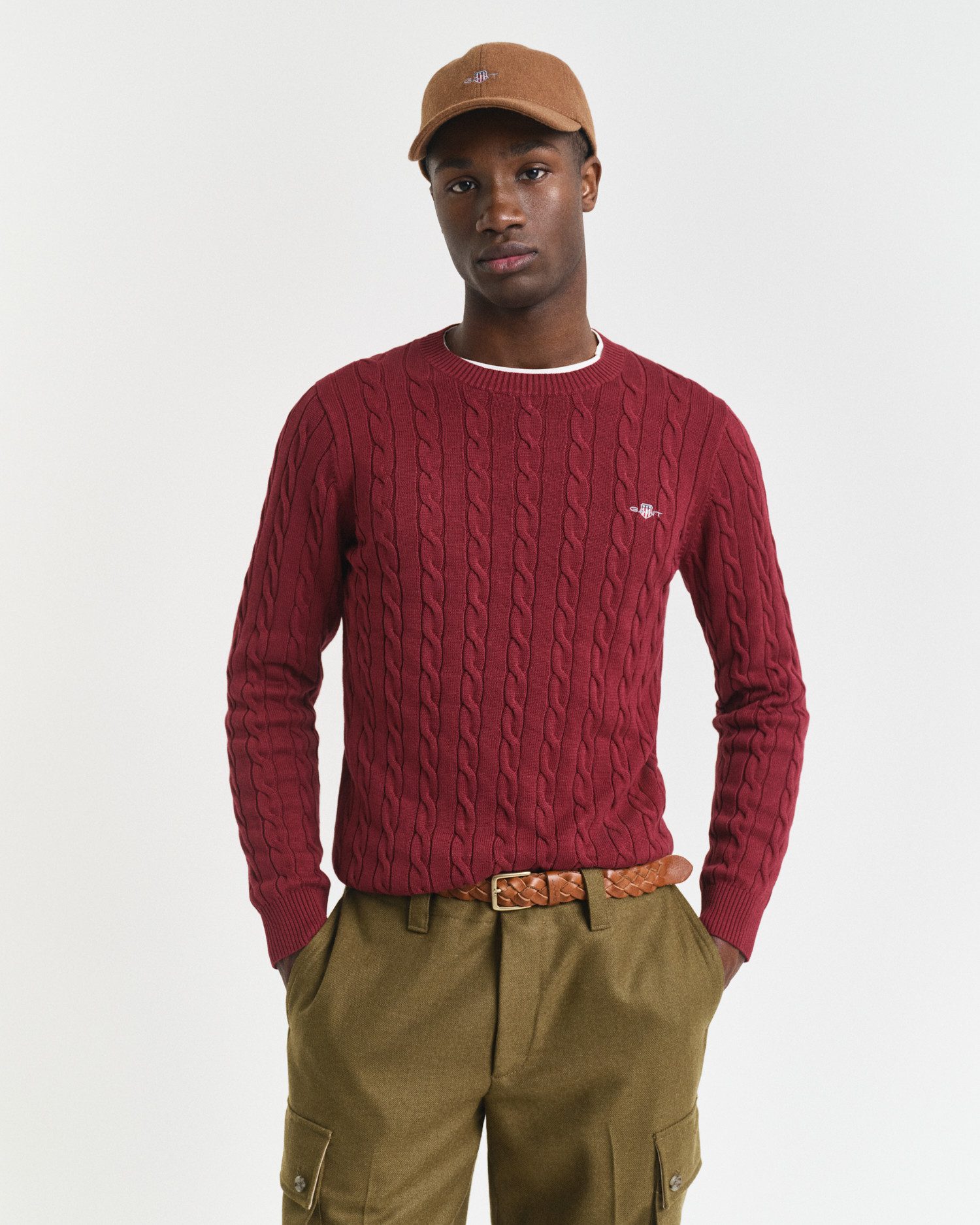 Gant Strickpullover COTTON CABLE C-NECK mit günstig online kaufen