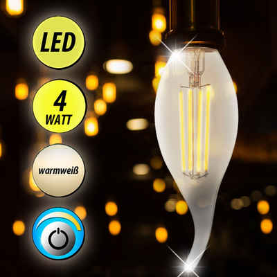 WOFI LED-Leuchtmittel, LED 4 Watt Leuchtmittel Kerze Lampe 320 Lumen warm weiss Leuchte