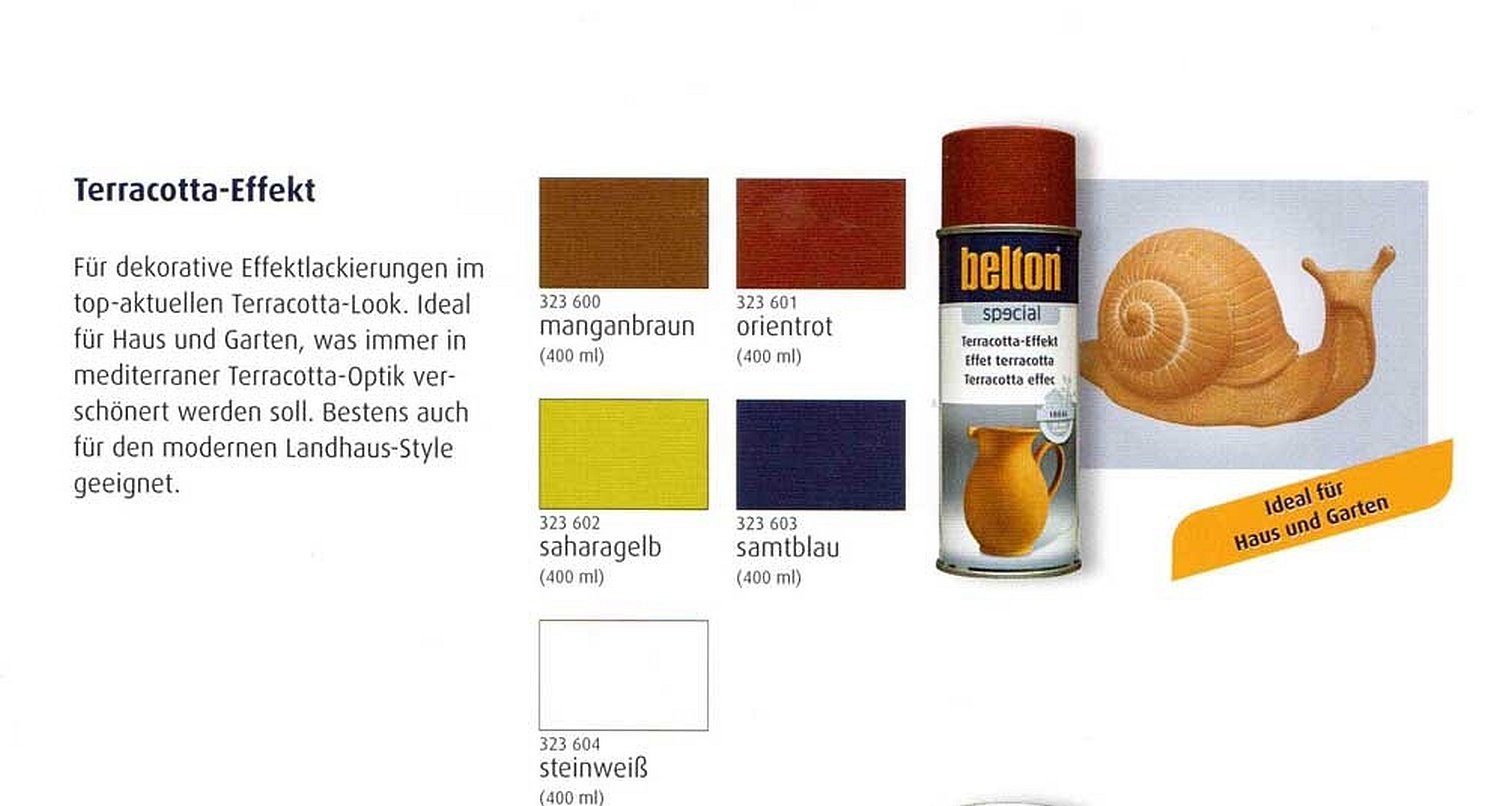 Spraydose, Terracotta belton Sprühfarbe 400 Orientrot ml Belton Effekt Lackspray,