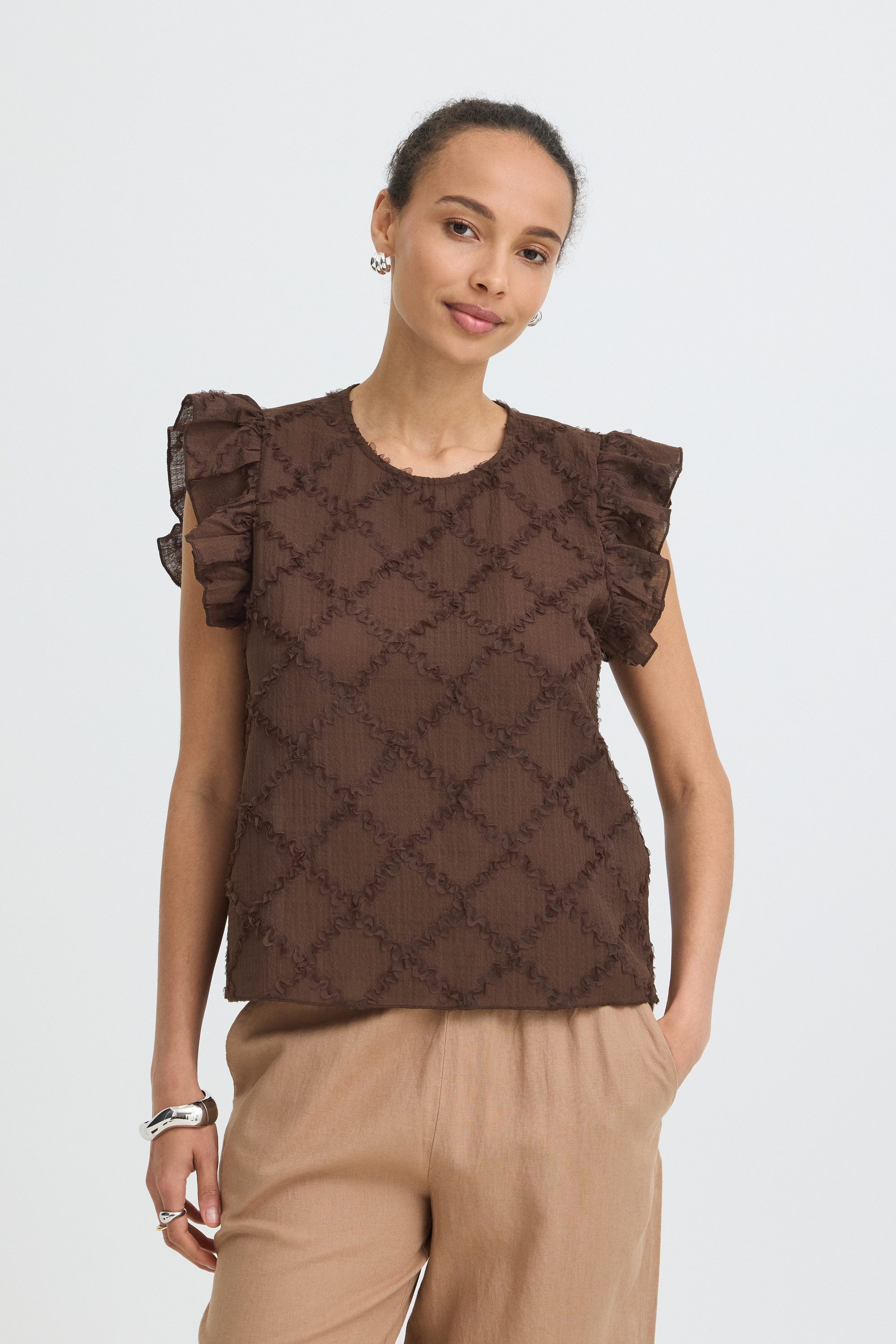 b.young Kurzarmbluse Kurzarm-Bluse BYILIANNA
