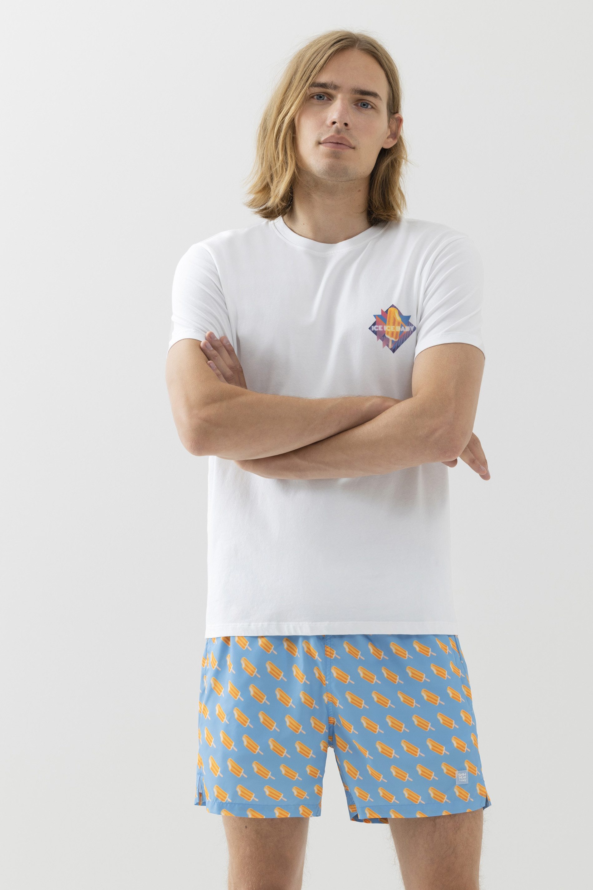 Pyjamaoberteil Herren Serie RE:THINK ICE Mit Motiv: ICE ICE BABY