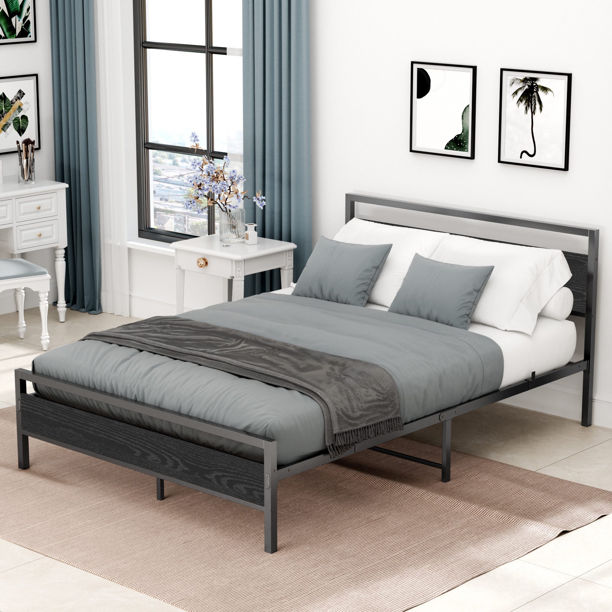 REDOM Metallbett Jugendbett mit Lattenrost (Metallbett günstig online kaufen
