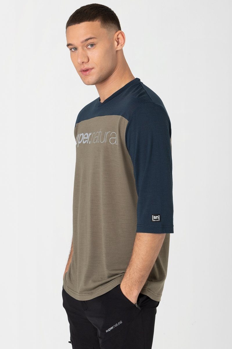 SUPER.NATURAL T-Shirt Merino T-Shirt CONTRAST 3/4 günstig online kaufen