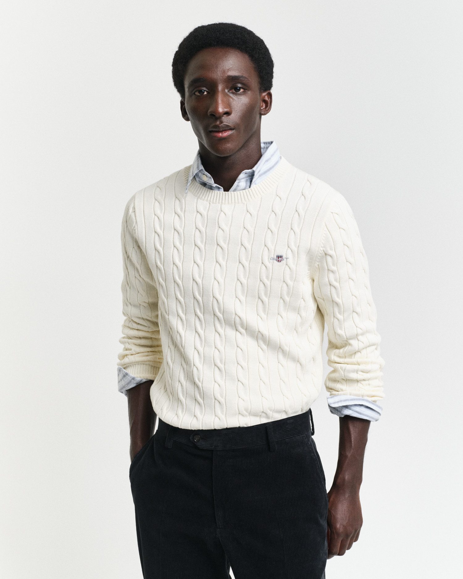 Gant Strickpullover COTTON CABLE C-NECK mit günstig online kaufen