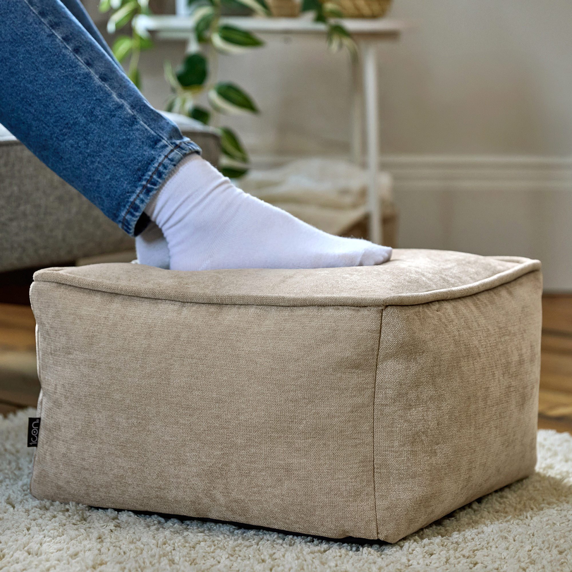 icon Pouf Sitzpouf aus Chenille „Amara“ günstig online kaufen