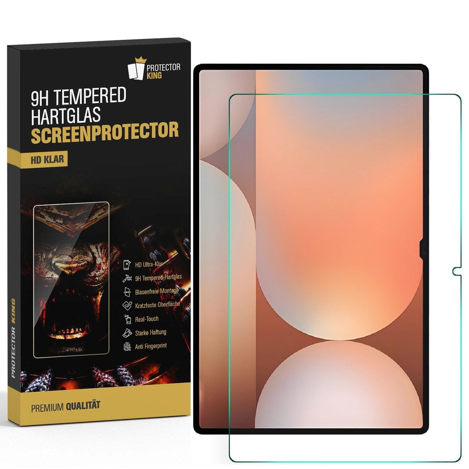 Protectorking Displayschutzfolie 9H Panzerglas HD klar Tempered Glass Displayschutz Screen-Protector für Samsung Galaxy Tab S11 Ultra, 4 Stück, Displayschutz, gegen Stöße, Kratzer, Schmutz und Abnutzung