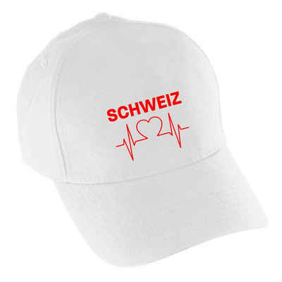 multifanshop Baseball Cap Schweiz - Herzschlag - Mütze