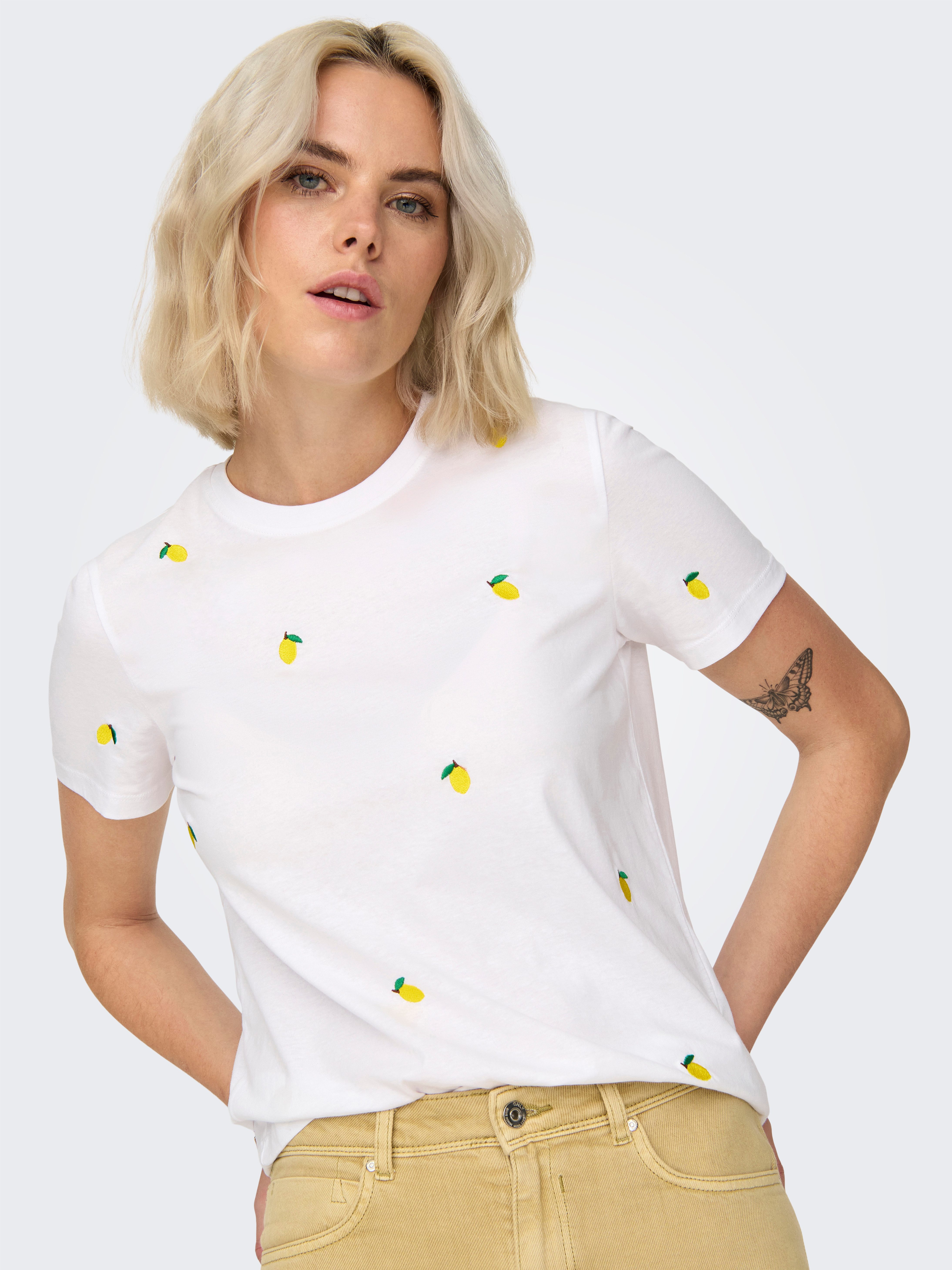 ONLY Kurzarmshirt ONLKETTY LIFE S/S O-NECK TOP JRS NOOS