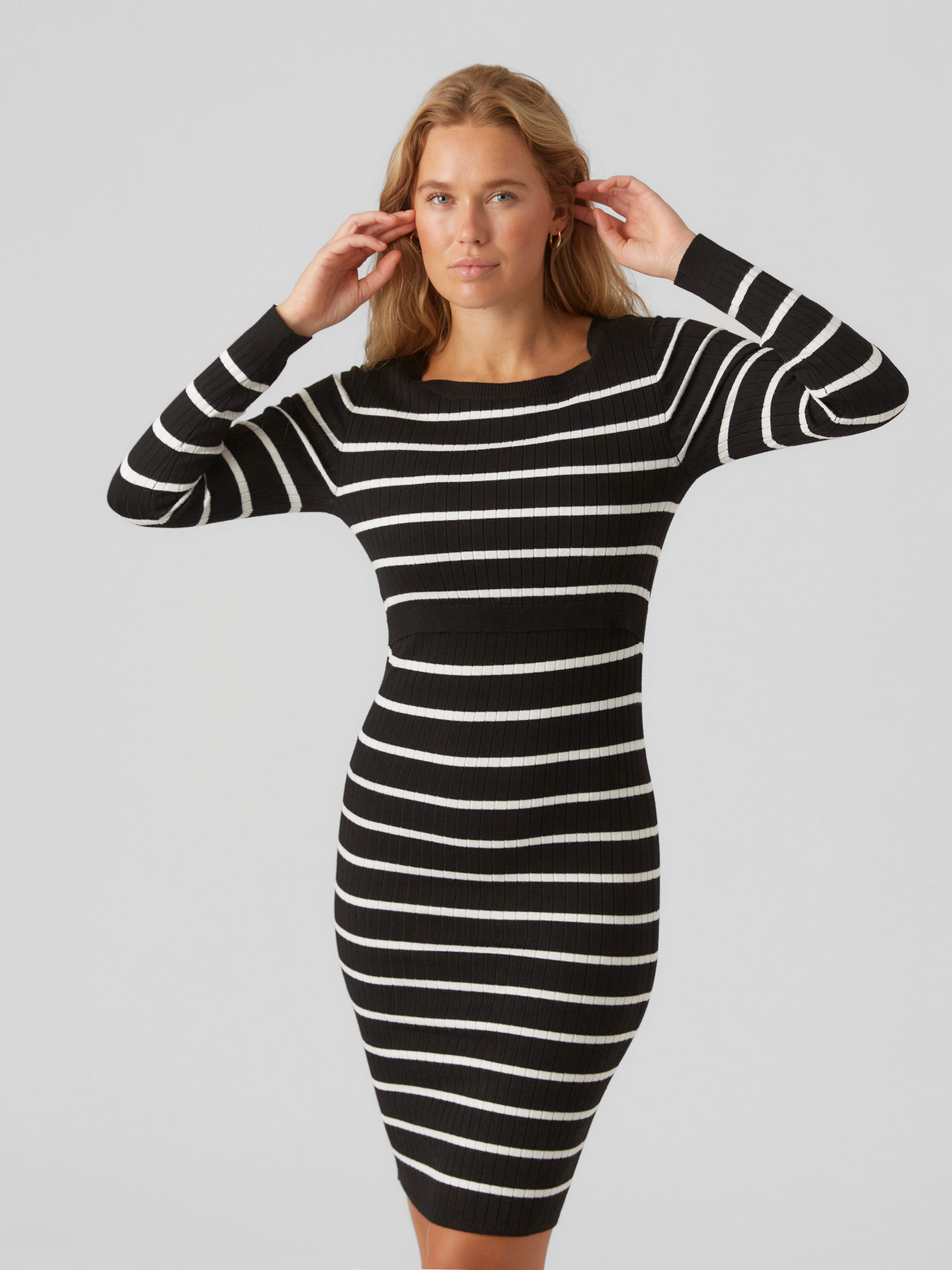 Mamalicious Umstandskleid MLNEWSIV JUNE LS UK KNIT DRESS 2F A NOOS Viskosemischung, regular fit