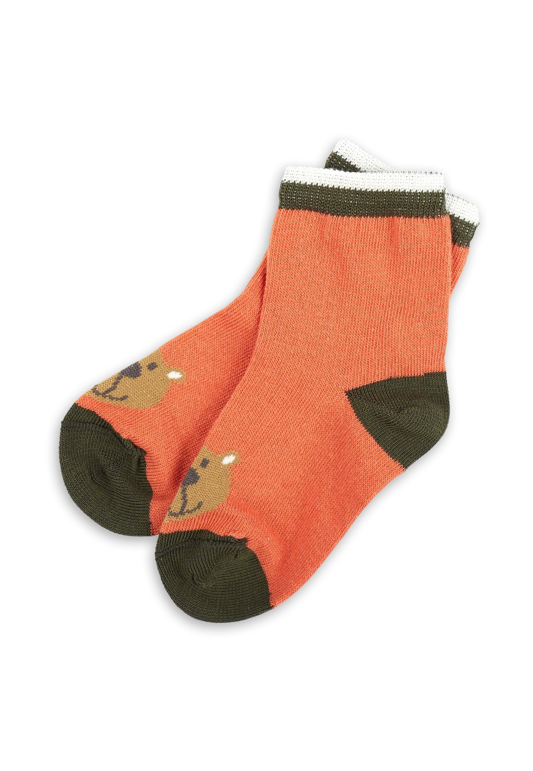 Sigikid Set rot/grün Socken 3 mit Socken (3-Paar) Socken Paar Baby