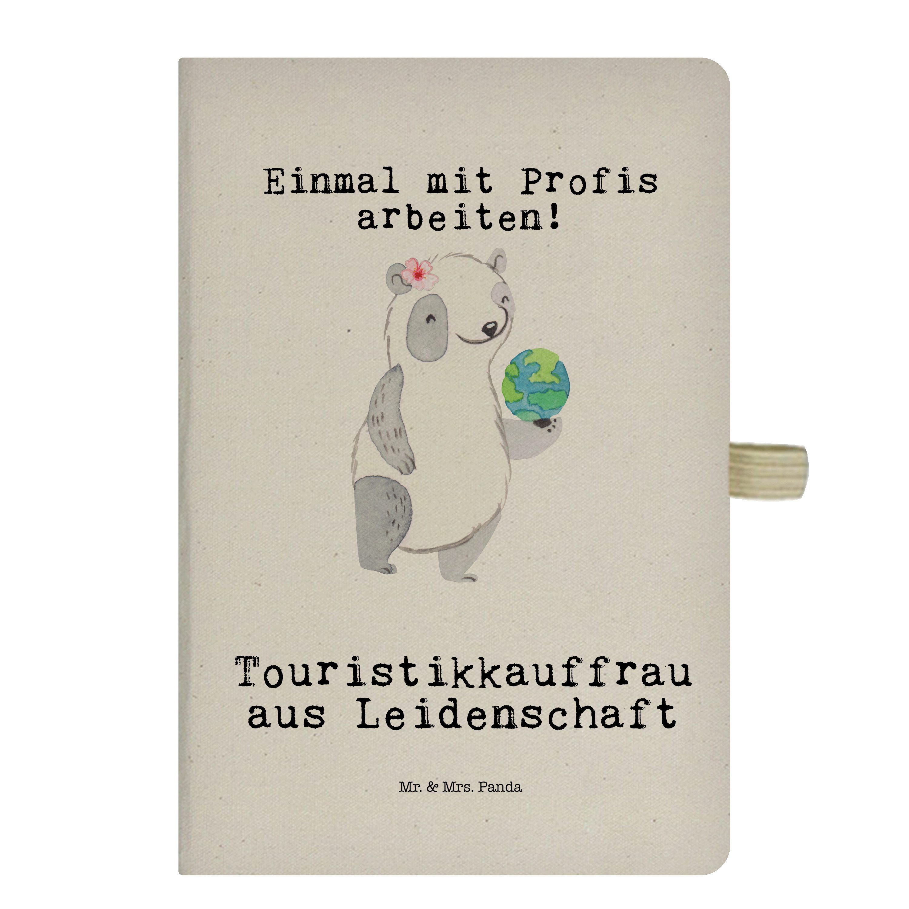 Mr. & Mrs. Panda Notizbuch Touristikkauffrau aus Leidenschaft - Transparent - Geschenk, Adressbu Mr. & Mrs. Panda