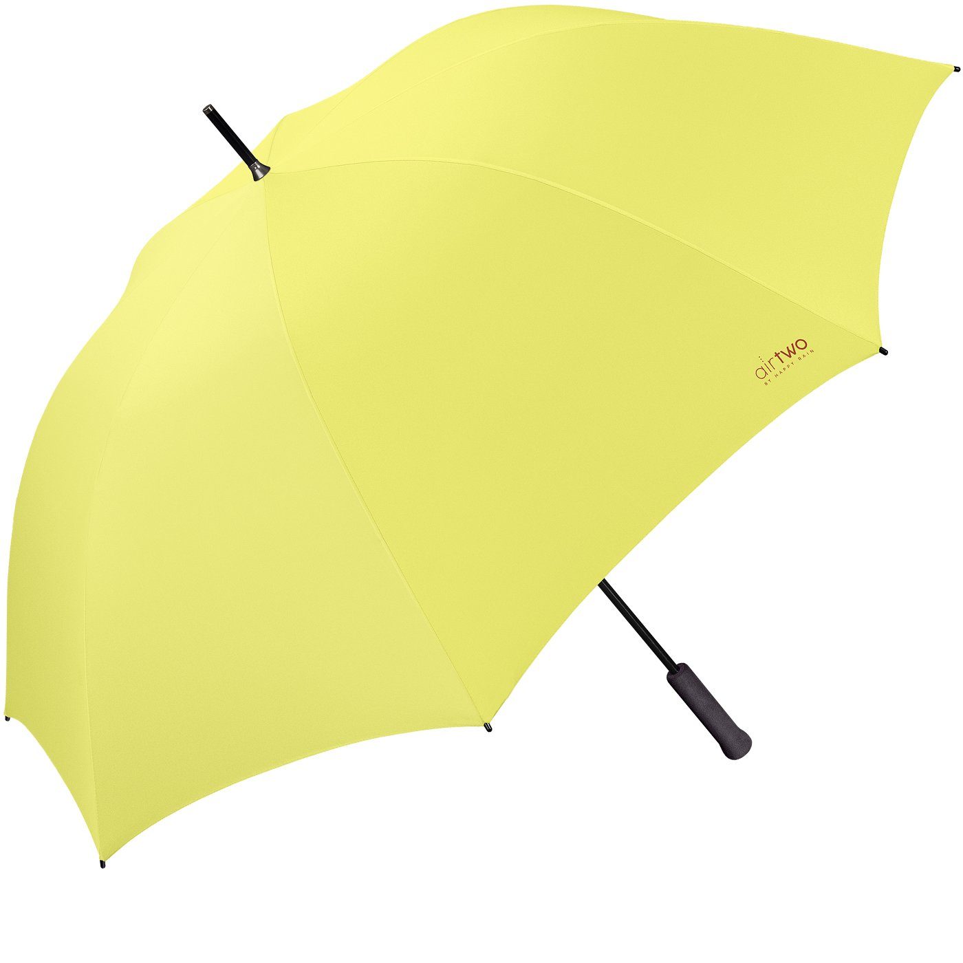 HAPPY RAIN gelb Partnerschirm, 262 mit super er XXL Golfregenschirm Air für Two leichter wiegt - Zwei Platz nur genug Gramm
