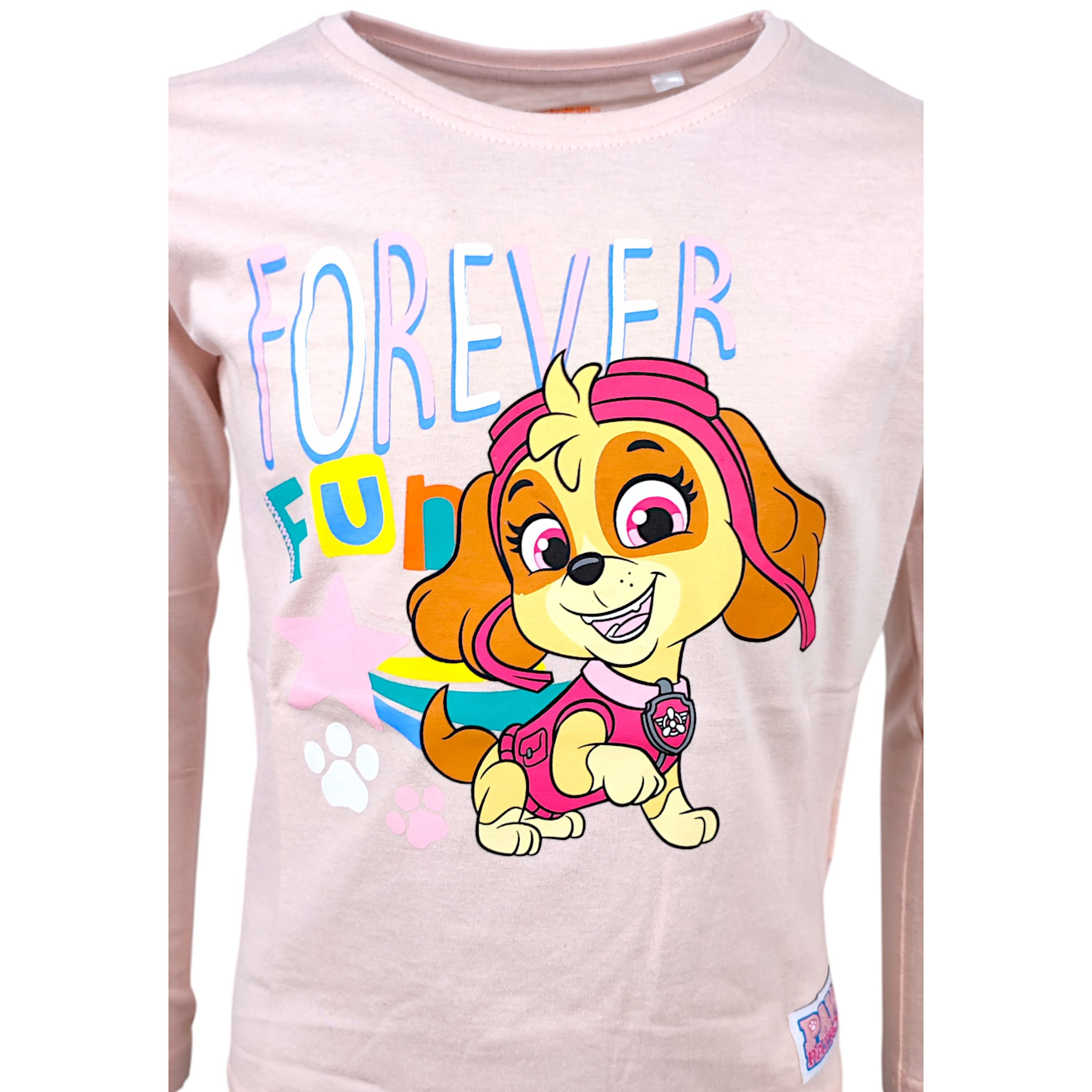 PAW PATROL Langarmshirt Skye - Forever Fun Mädchen Shirt aus Baumwolle Gr. 98 - 128 cm