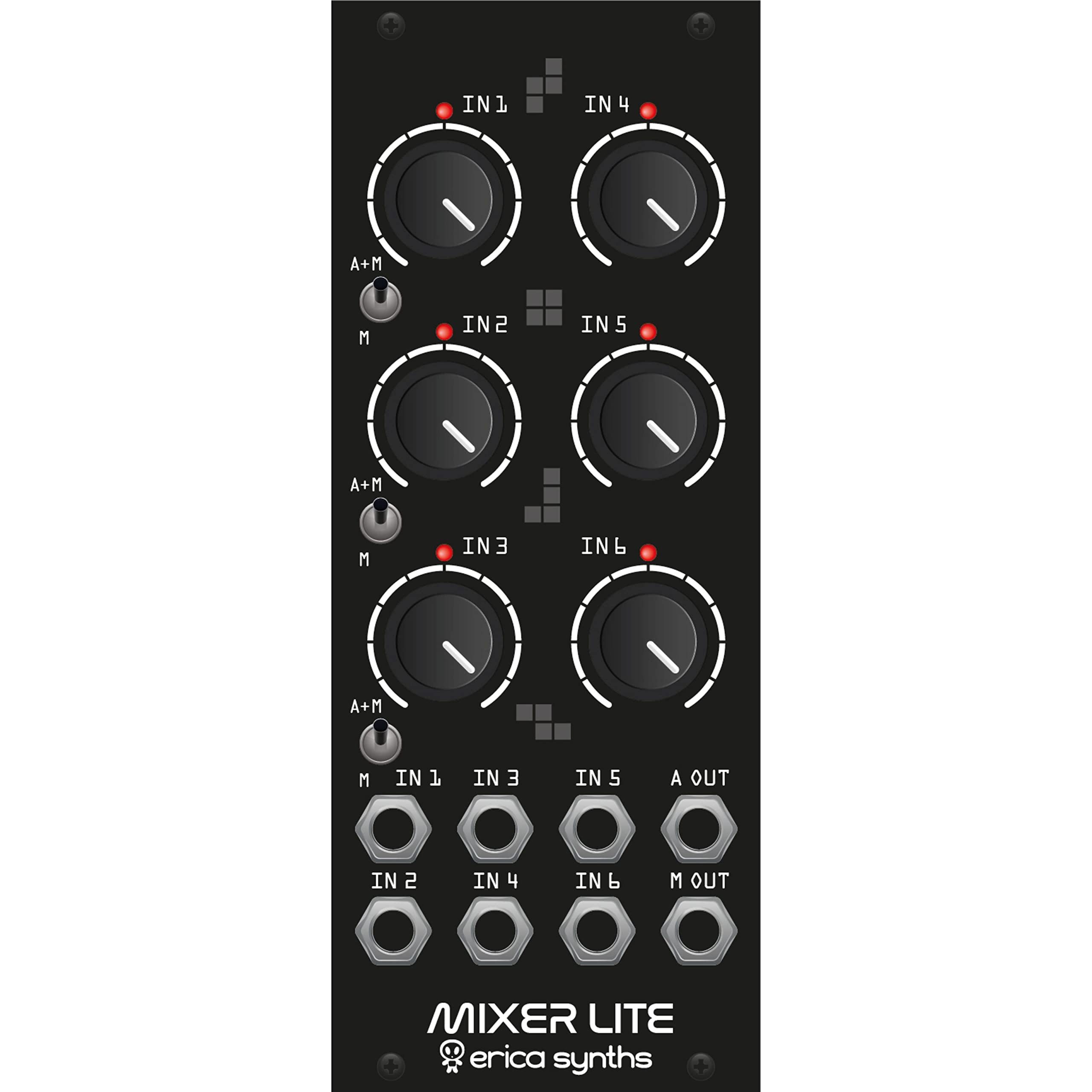 Erica Synths Synthesizer (Modular Synthesizer, Mixer-Module), Drum Mixer Lite - Mixer Modular Synthesizer