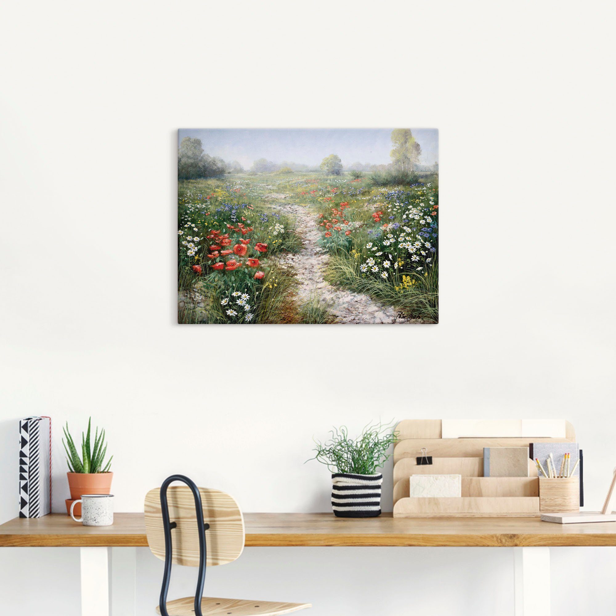 Artland Wandbild Dichte der Natur, Blumenwiese (1 St), als Leinwandbild, Poster in verschied. Größen