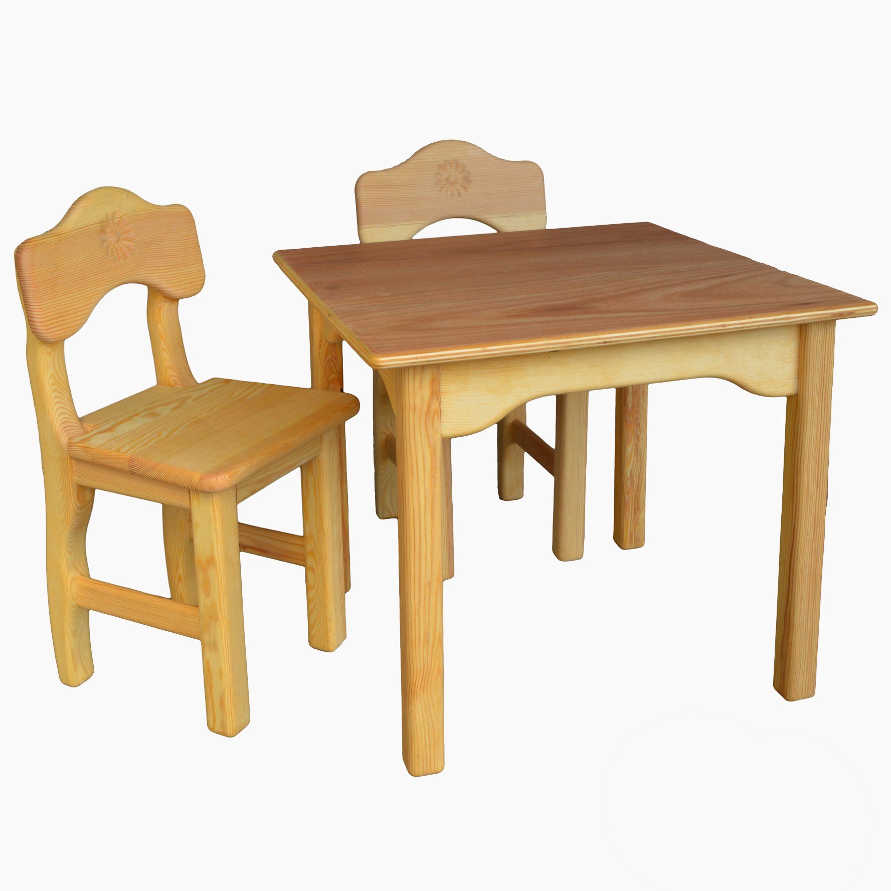 Madera Spielzeuge Kindersitzgruppe Kindertisch klein Made 2 1 Stühle), Germany mit in Set 3-tlg., Tisch (Spar Set, Stühlen, 2