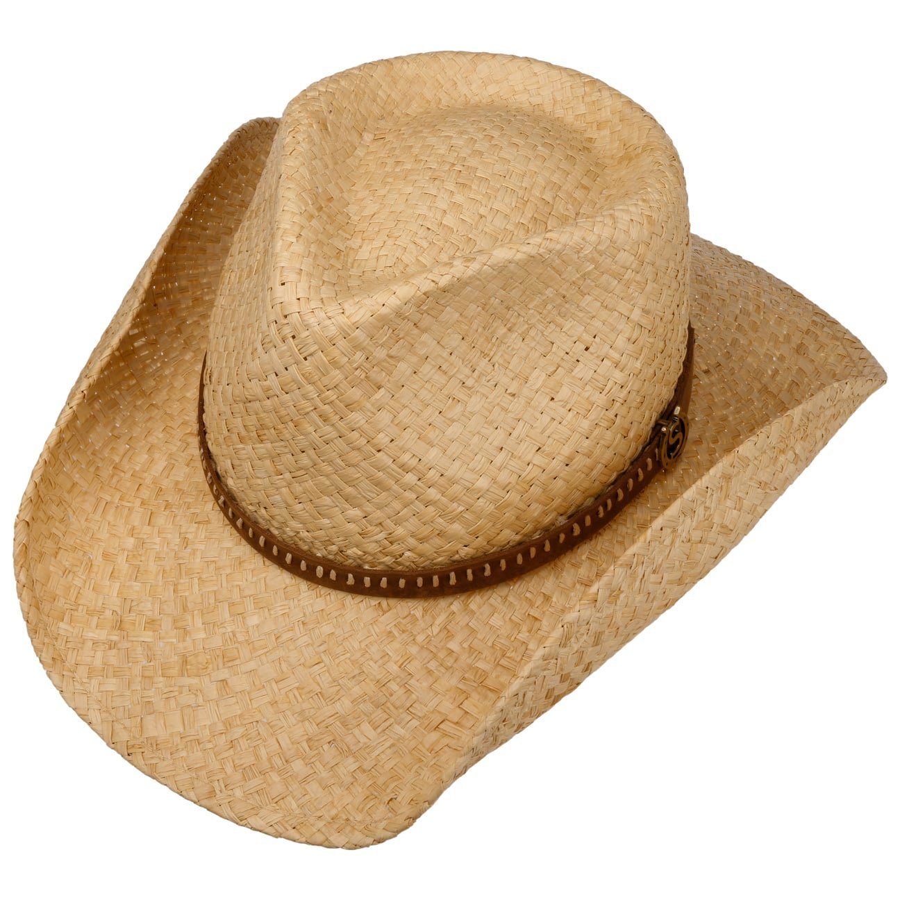 Stetson Sonnenhut (1-St) Raffiastrohhut mit Lederband