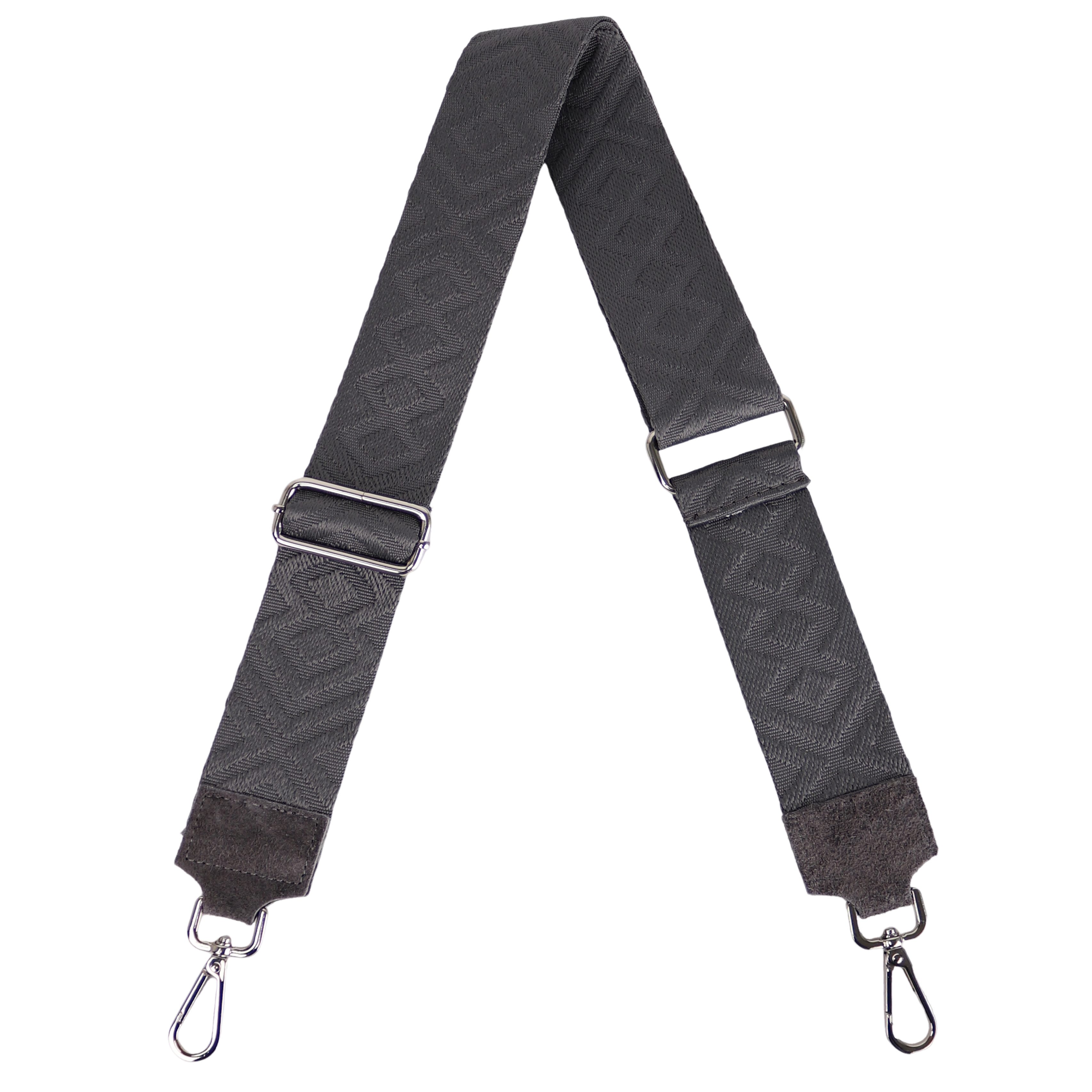 MIRROSI Schulterriemen Made in Italy aus Echtleder Schultergurt für Tasche zum Wechseln (passt perfekt für die Taschen aus Veloursleder) 5cm Breit Bohemian Style, Lederbesatz aus Wildleder