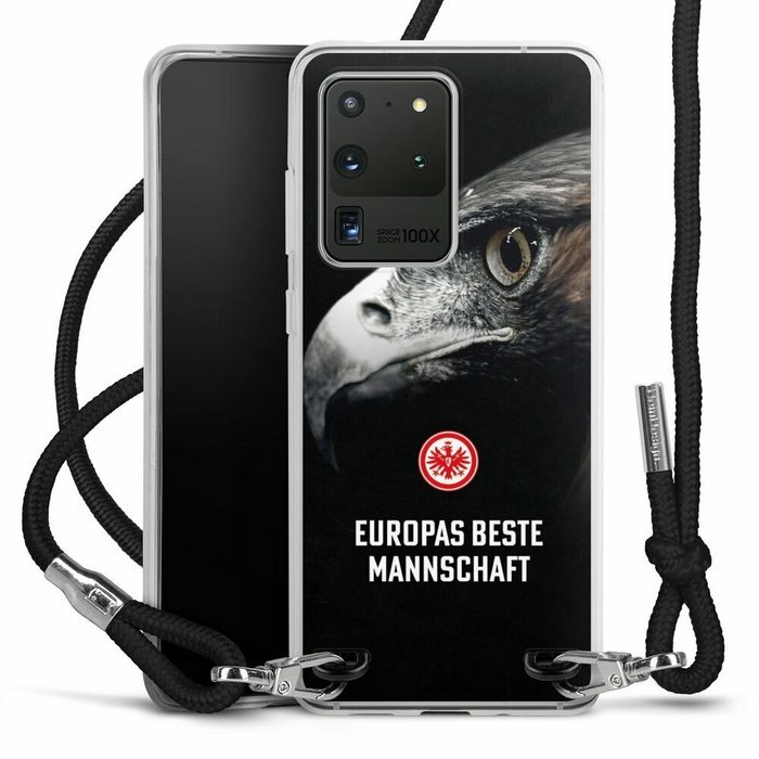 DeinDesign Handyhülle Eintracht Frankfurt Offizielles Lizenzprodukt Europameisterschaft Samsung Galaxy S20 Ultra Handykette Hülle mit Band Case zum Umhängen