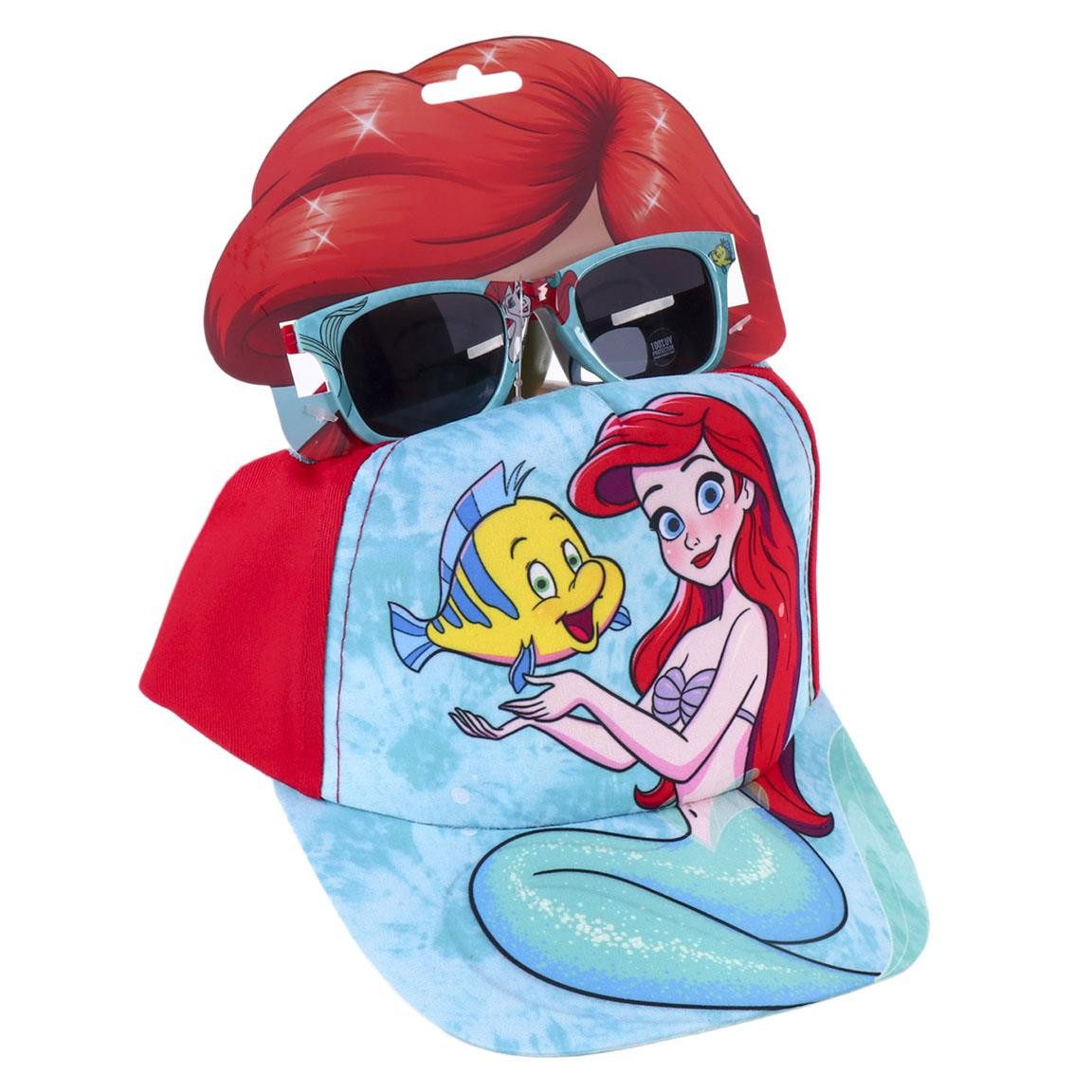 Baseball Cap Disney Arielle Meerjungfrau Kinder Set Basecap plus Sonnenbrille