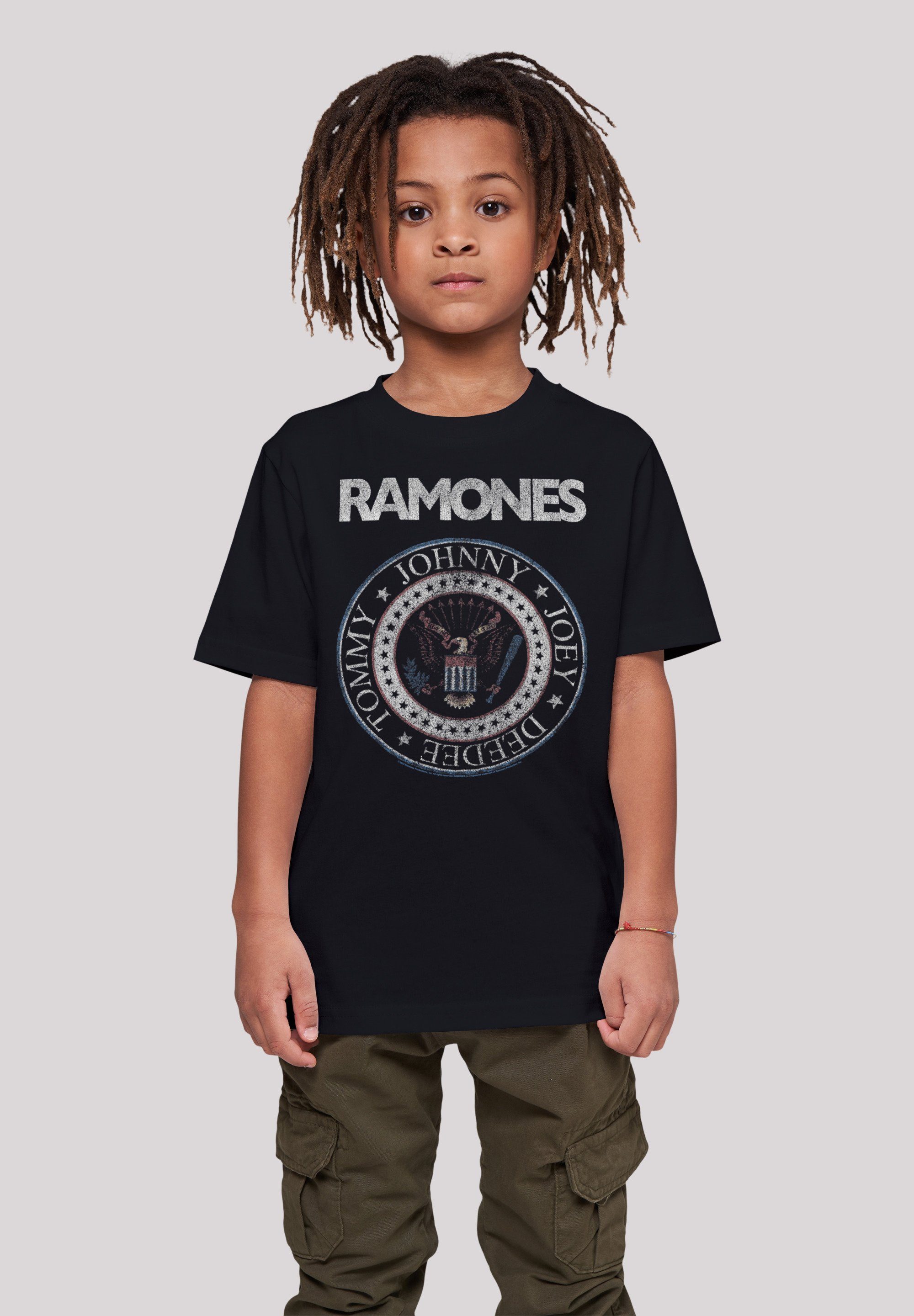 F4NT4STIC T-Shirt Ramones Musik Rock Premium White Red Qualität, And Band Seal Band, Rock-Musik