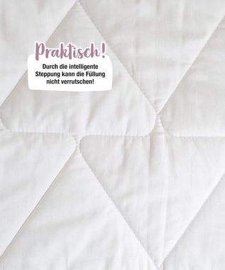 Kindersteppbett + Kopfkissen, ECO VEGAN, 100% nachwachsende Rohstoffe, Kinder Steppbetten-Set, Ehrenkind, Baby Bettdecke 80x80 cm, Kinderbettdecke + Kissen 35x40 cm