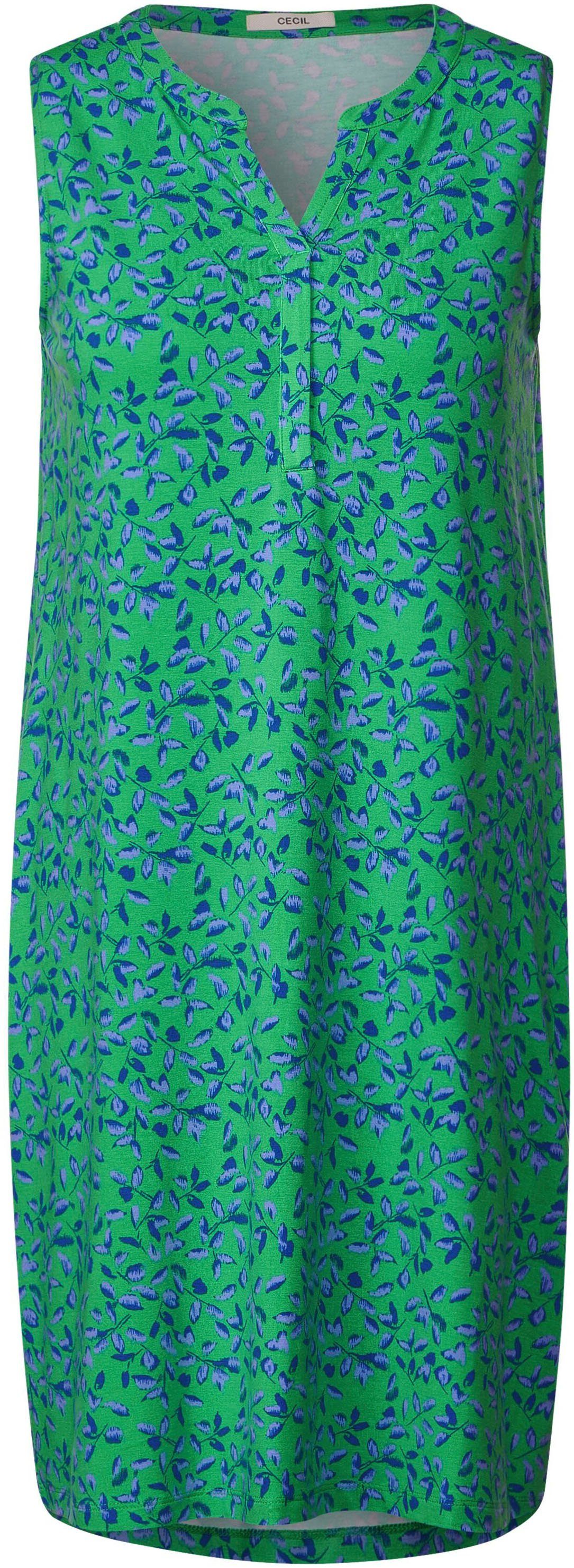 green Blumenmuster Jerseykleid mit Cecil fresh