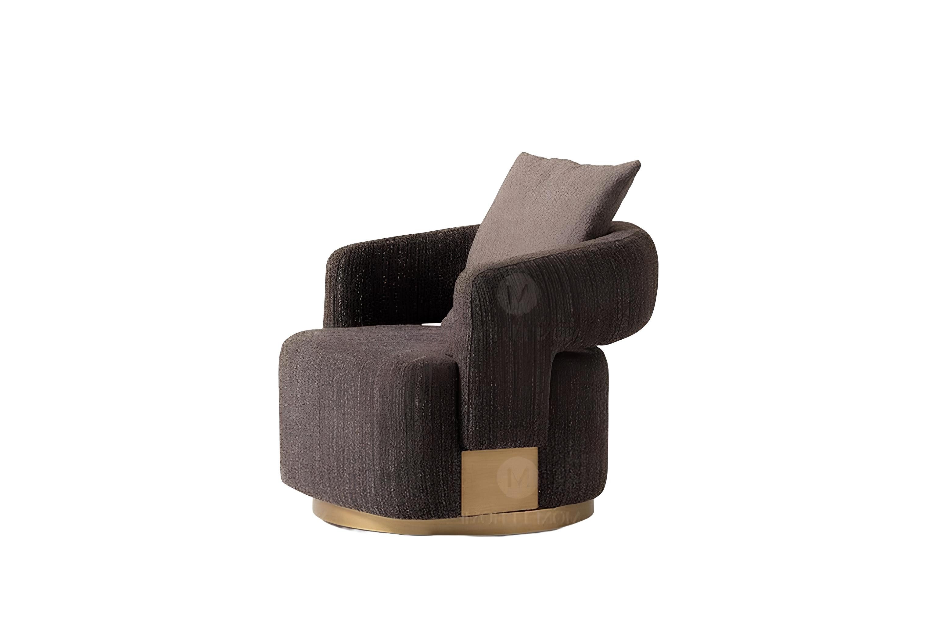 Xlmoebel Крісла Einzelstuhl in Grau aus Holz für das Wohnzimmer - Entspannungssessel (Sessel), Hergestellt in Europa