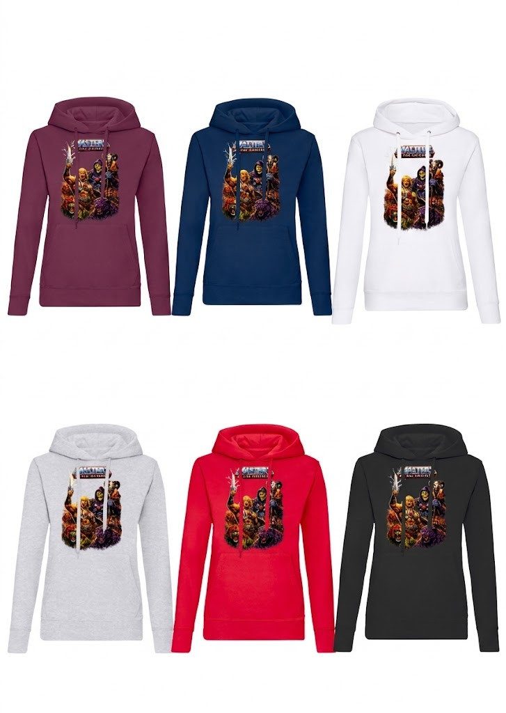 Blondie & Brownie Hoodie Masters of the Universe Hoodie Damen Retro Helden Print Kapuze Baumw (Einzelstück, Einzelartikel) Eternia Helden Street Hoodie Damen Fit
