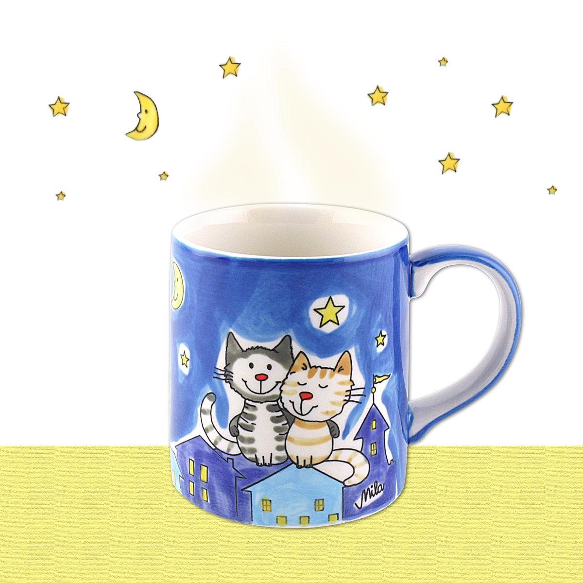 Mila Becher Mila Keramik-Becher NachtKatzen, Keramik
