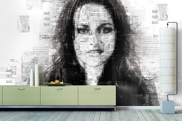 WandbilderXXL Fototapete Kristen, glatt, Newspaper, Vliestapete, hochwertiger Digitaldruck, in verschiedenen Größen