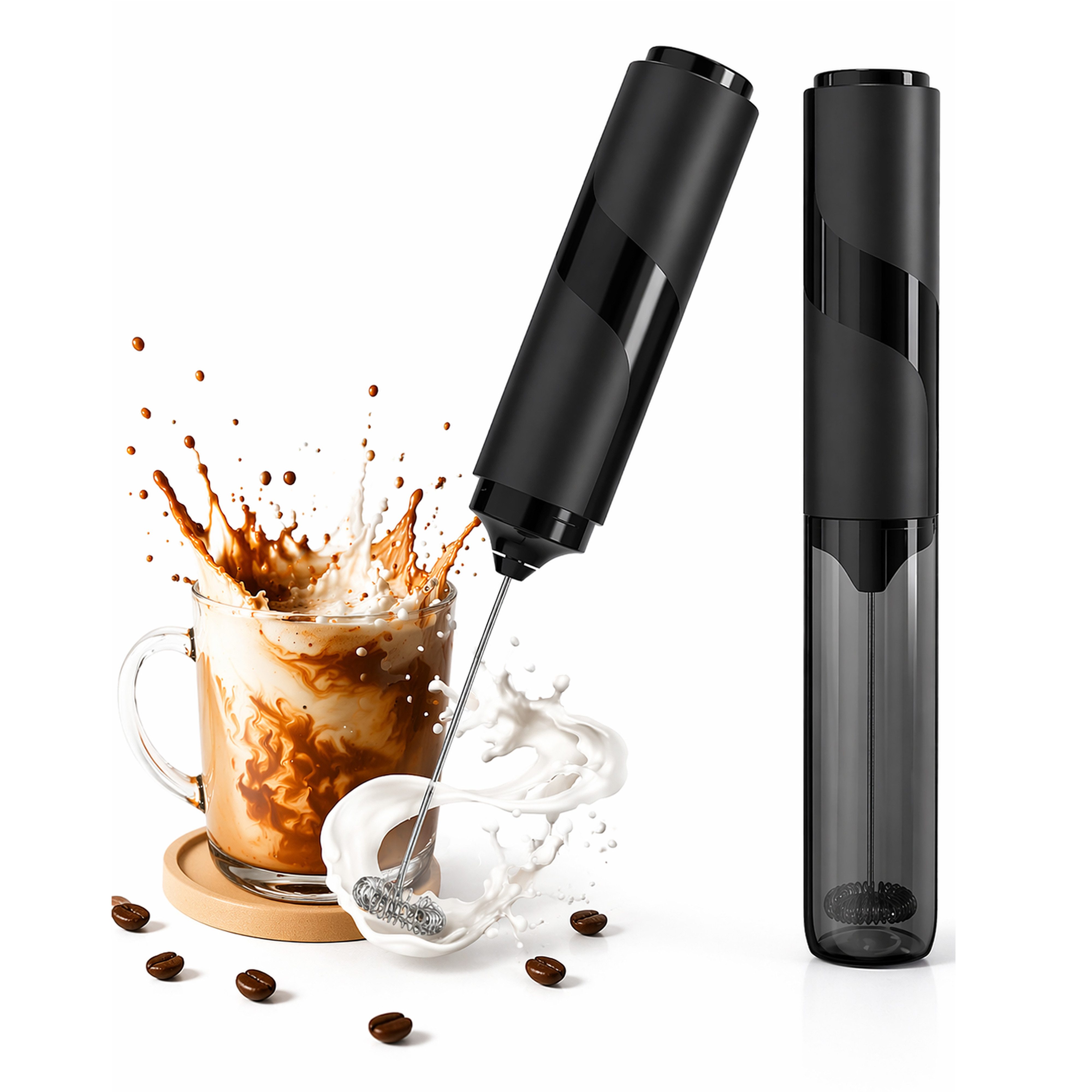 Forrlite Milchaufschäumer Milchaufschäumer elektrischer Stab Handmilchaufschäumer