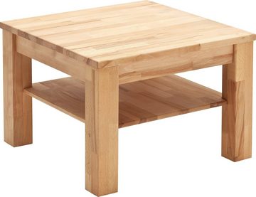 MCA furniture Couchtisch, Couchtisch Massivholztisch mit Ablage