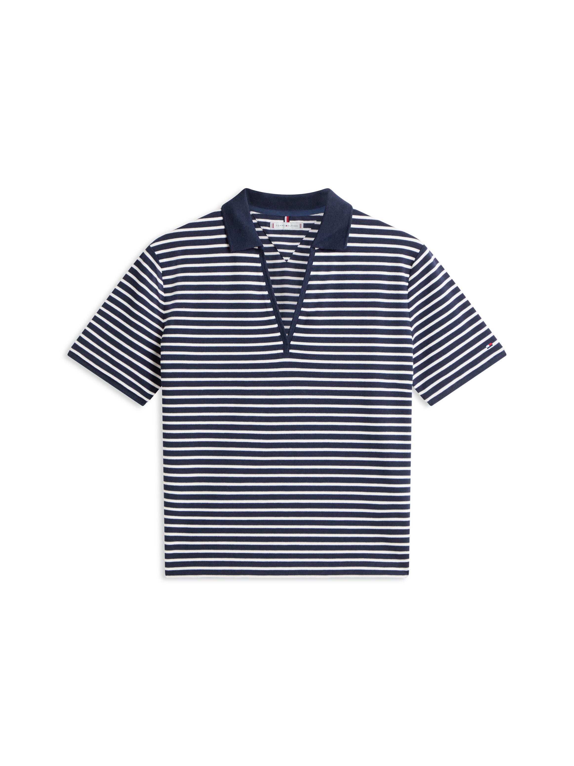 Tommy Hilfiger Poloshirt LYOCELL PIQUE OPEN-NK SS POLO mit kleinem Logo-Stick – Bild 4 von 5