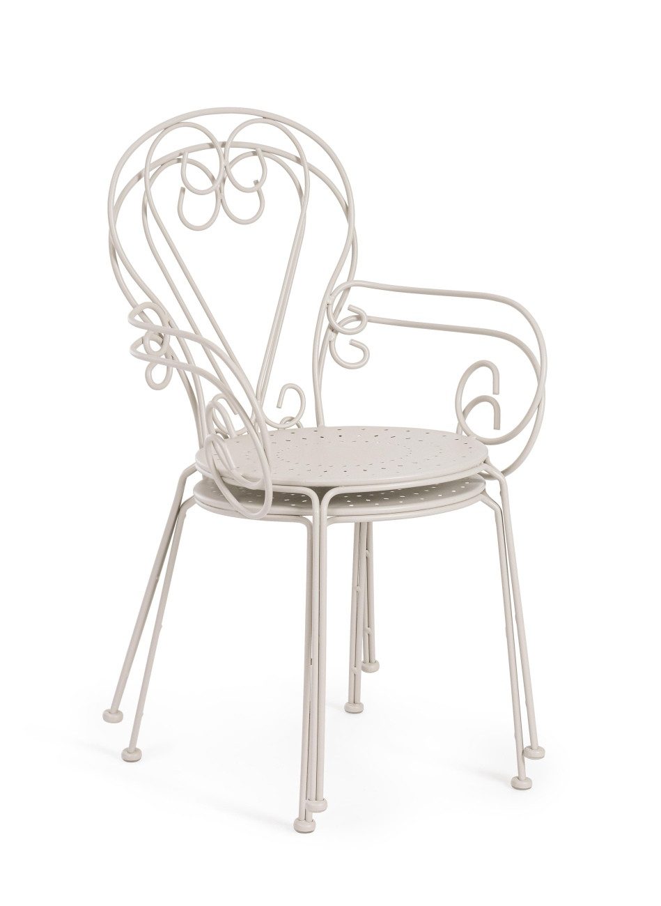Bizzotto Gartenstuhl Etienne 4er-Set aus Metall, günstig online kaufen