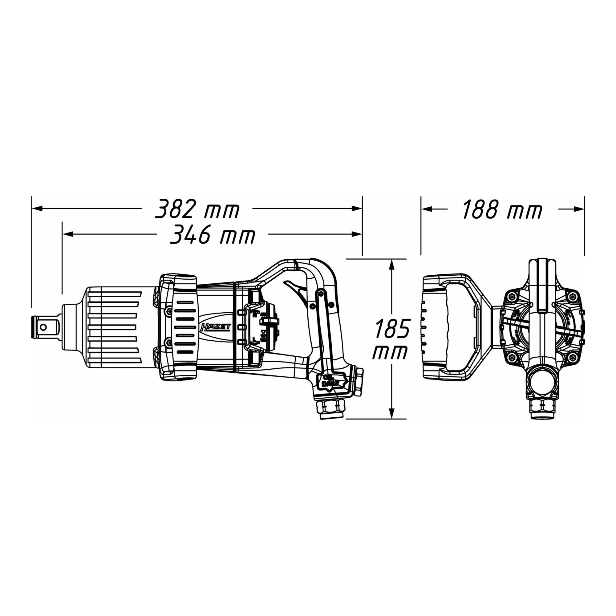 HAZET Werkzeugset HAZET Schlagschrauber 9014PS-1