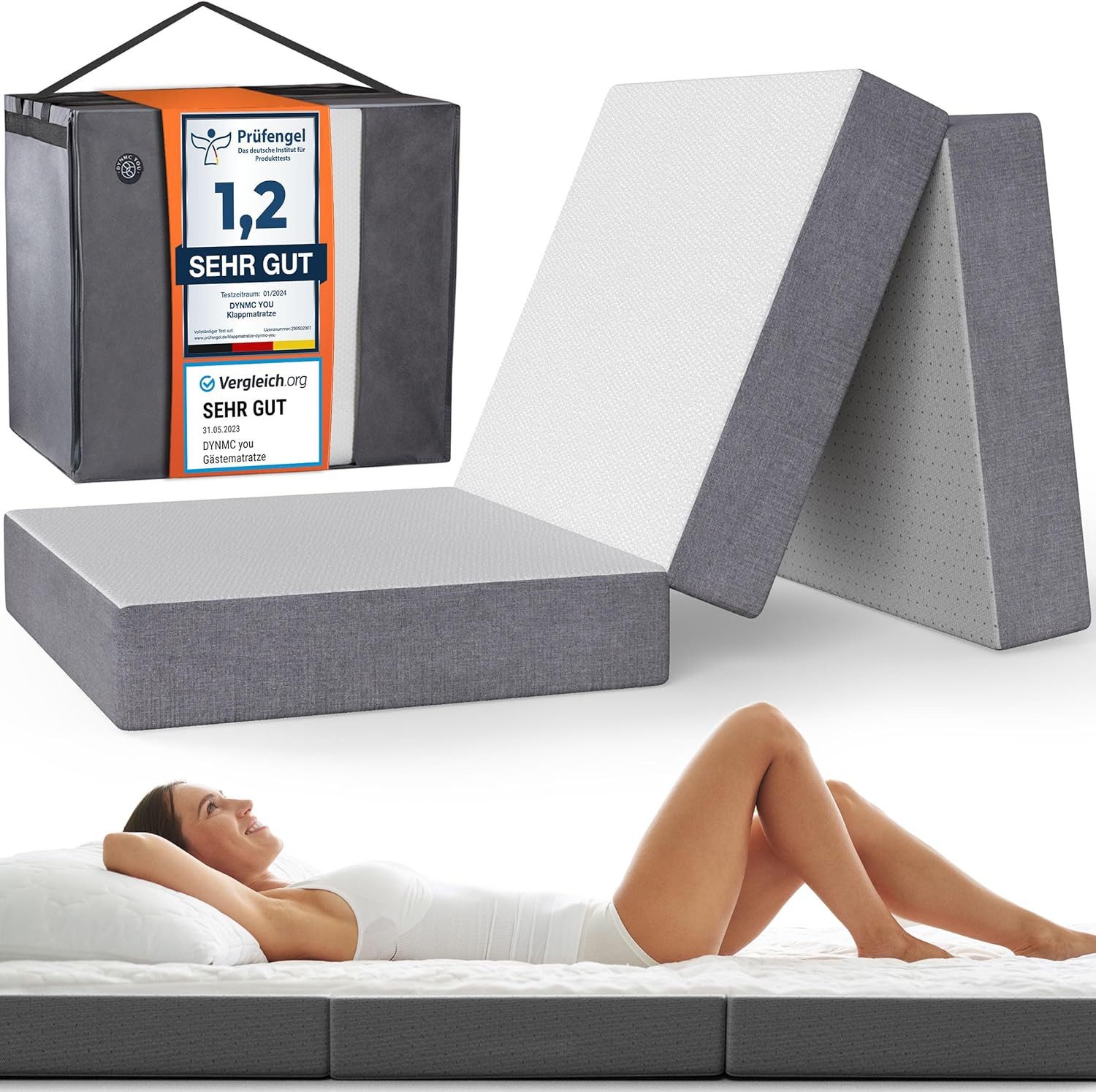 Klappmatratze Gästematratze Klappbar Mittel Hart H3 günstig online kaufen