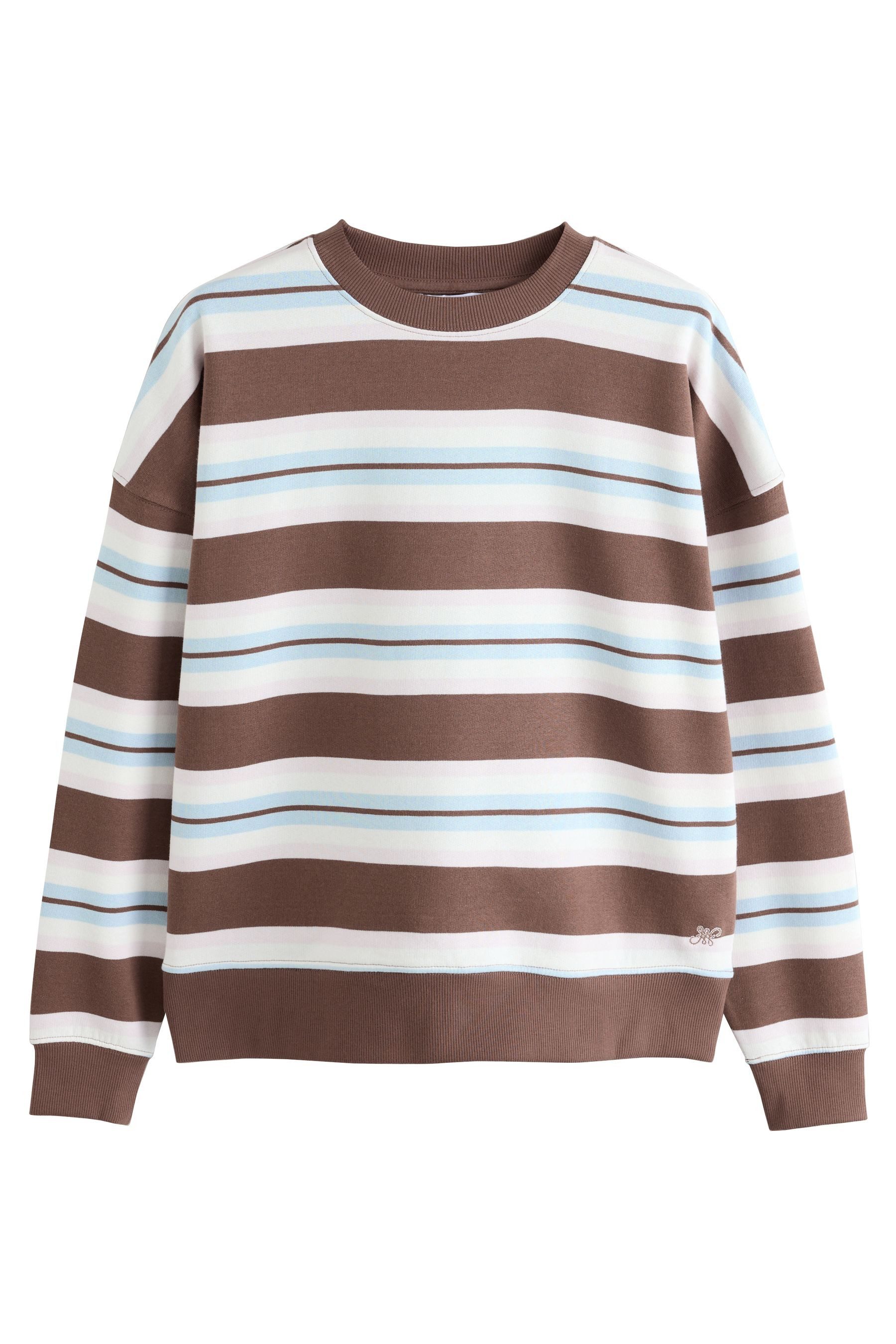 Next Sweater Sweatshirt mit Rundhalsausschnitt und Streifen (1-tlg)
