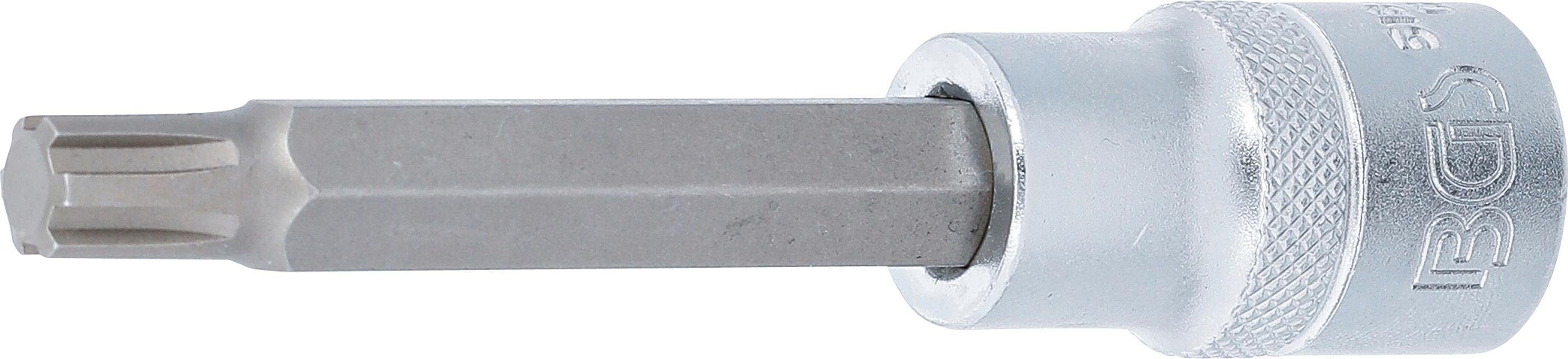BGS technic Bit-Schraubendreher Bit-Einsatz, Länge 100 mm, Antrieb Innenvierkant 12,5 mm (1/2), Keil-Profil (für RIBE) M9