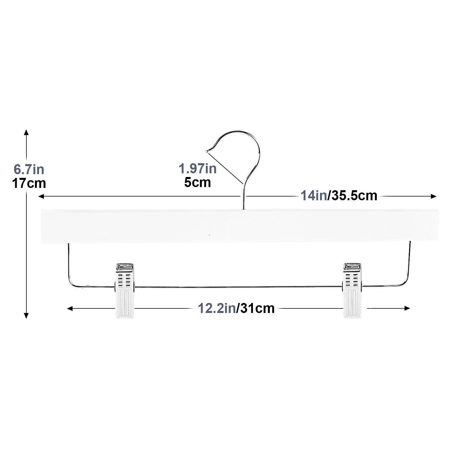 Homewit Kleiderbügel 10/20 Stück, Silberne Metall-Hosenbügel, günstig online kaufen