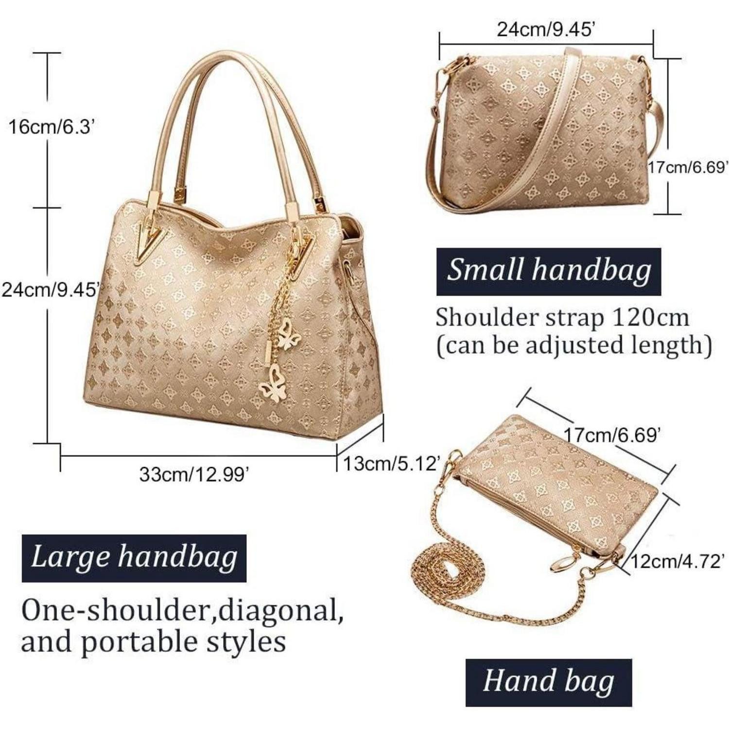 LuxusKollektion Handtasche Damen Handtaschen Set Mittelgroß Umhängetasche D günstig online kaufen