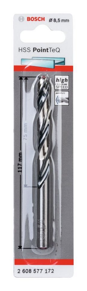 Thumbnail - BOSCH Metallbohrer, HSS PointTeQ (DIN 338) Metallspiralbohrer - 8,5 mm - 1er-Pack