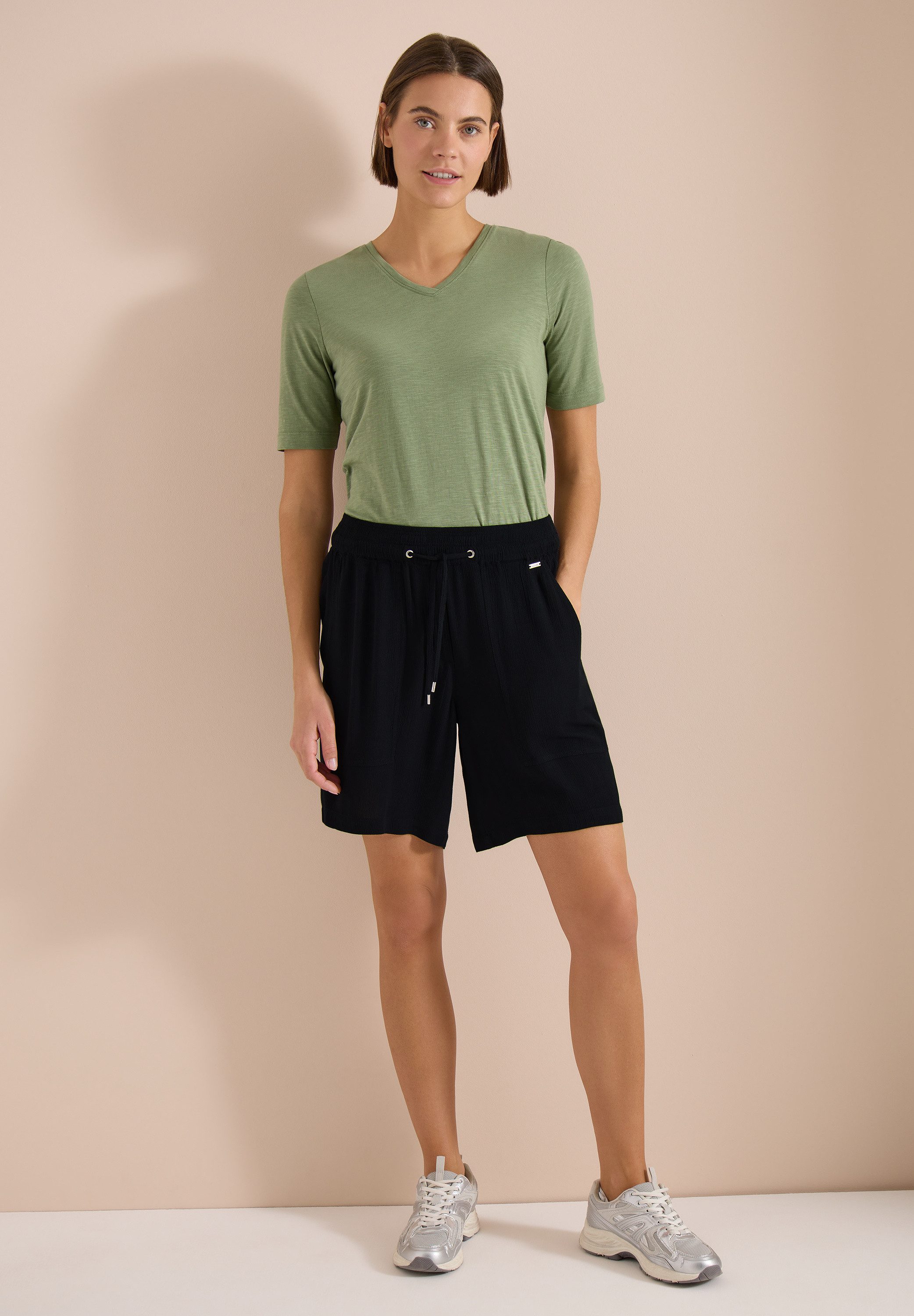 CECIL Shorts satinierte Viskose