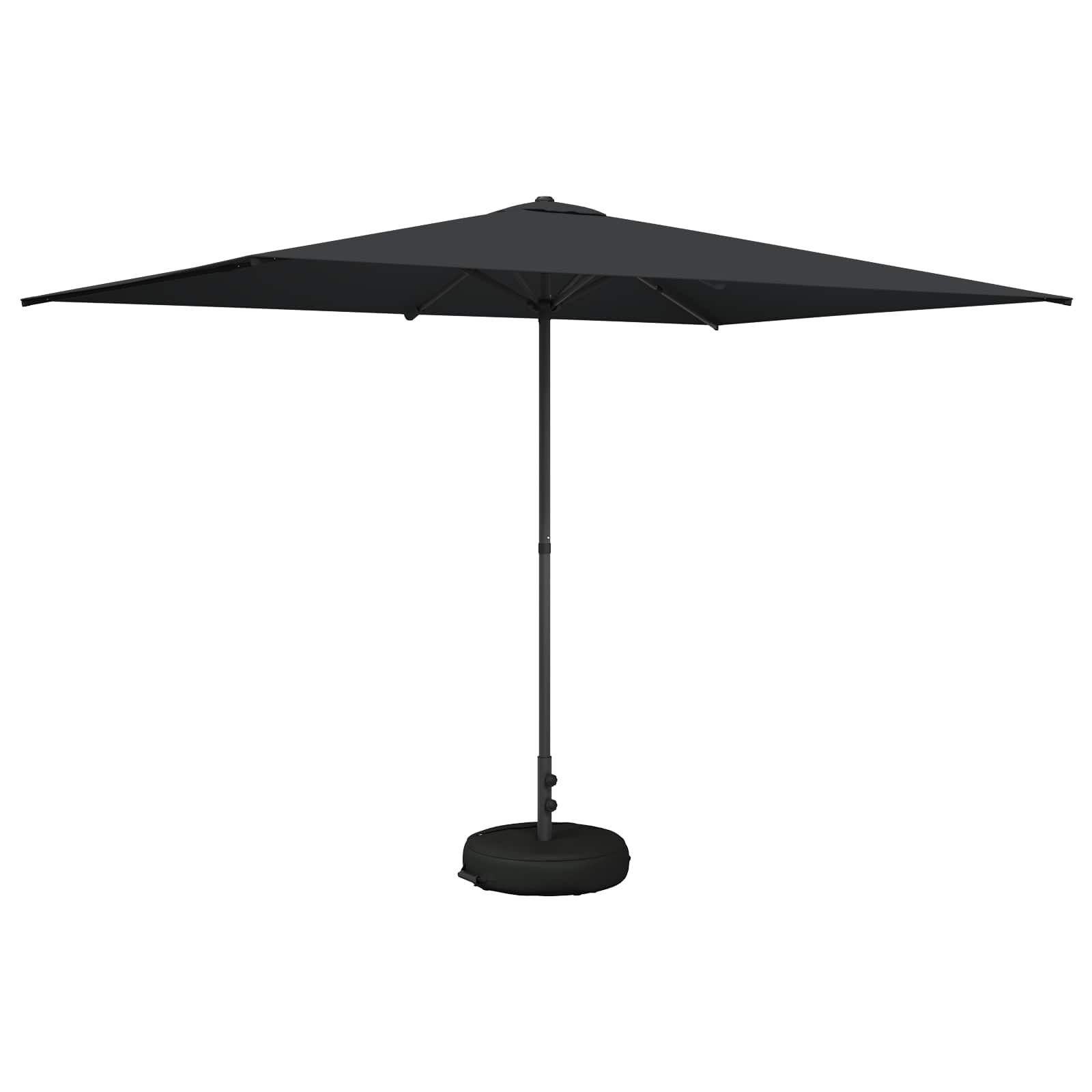 Sonnenschirm Garten-Schirm mit Fuß 200 x 300 cm Polyester Rechtwinklig