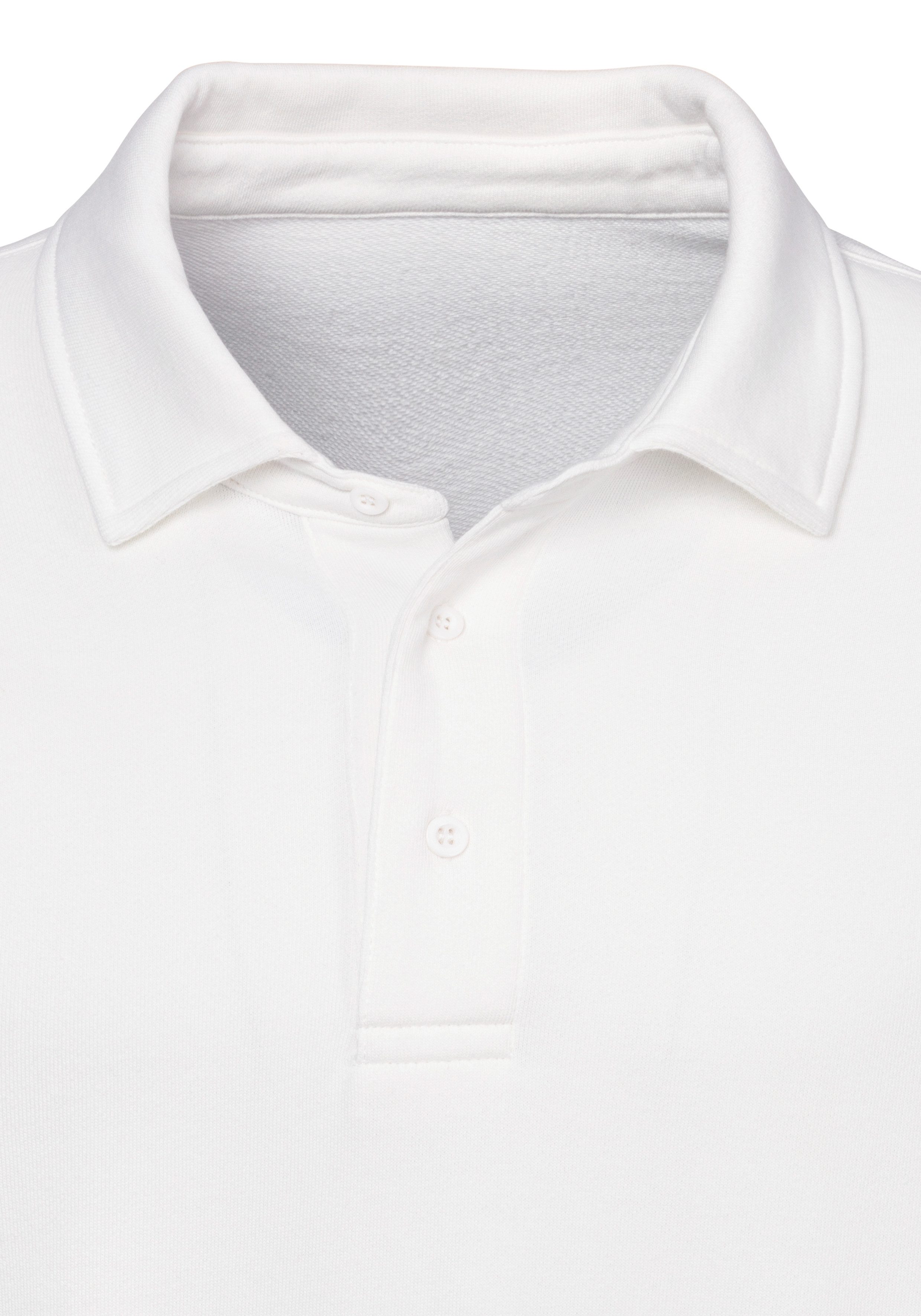 John Devin Sweatshirt Langarm, Pullover mit Polokragen, Baumwolle