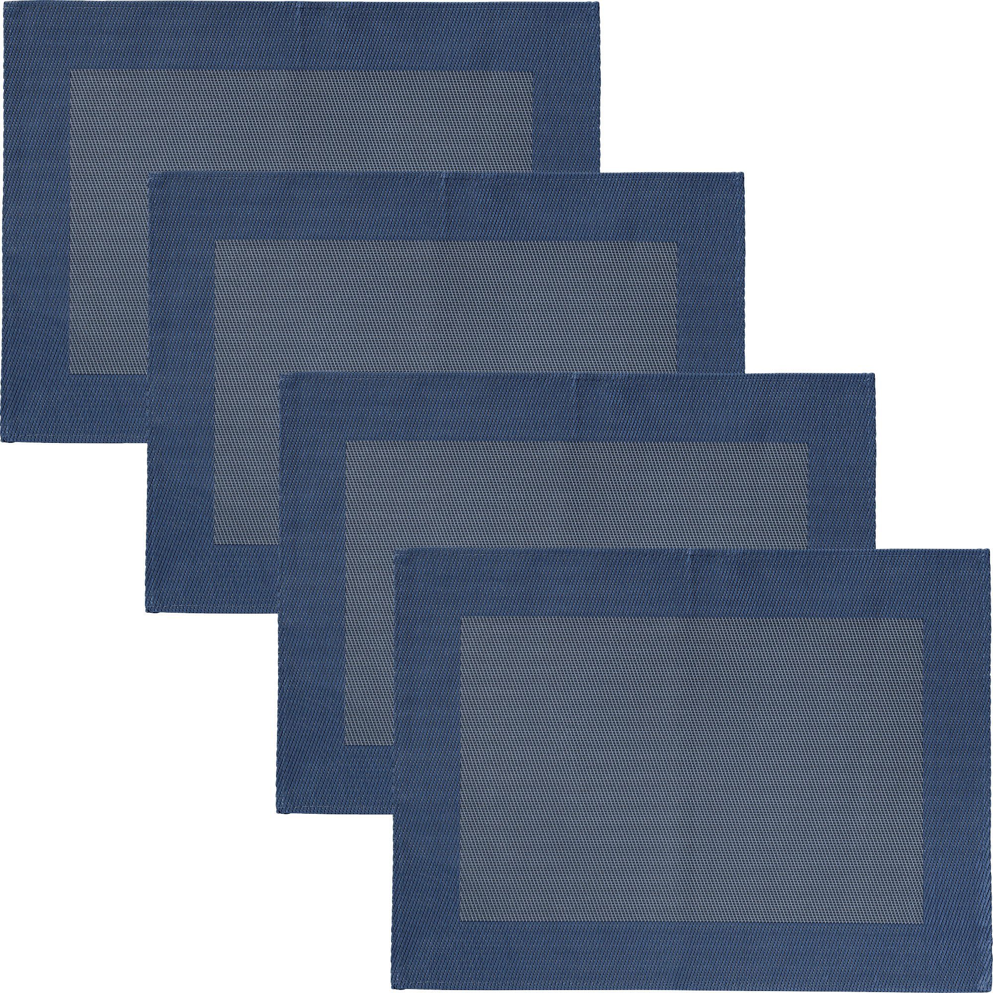 Platzset, Tischset 4er-Pack, Erwin Müller, (4-St), Uni blau